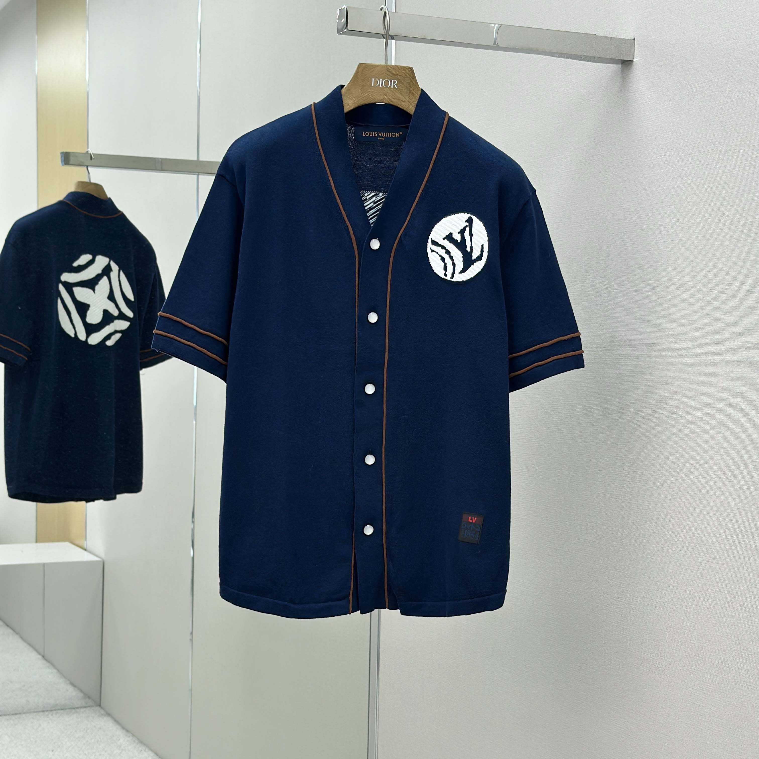 Louis Vuitton Knitted Short-Sleeved Baseball Shirt   1AIMCR - EUR FASHION
