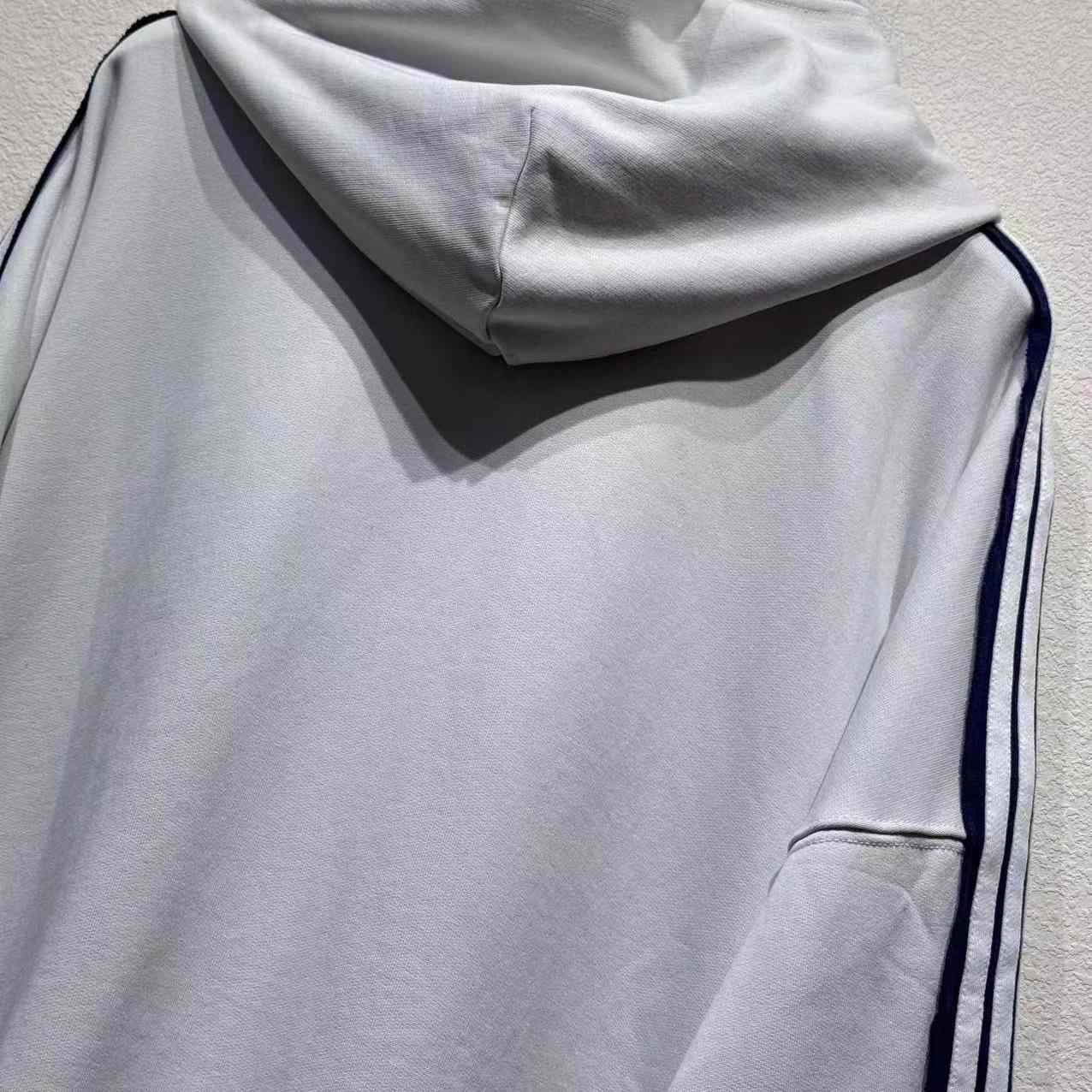 Balenciaga Unity Sports Bal Large Hoodie In Dirty White And Black Dry Fleece - EUR FASHION