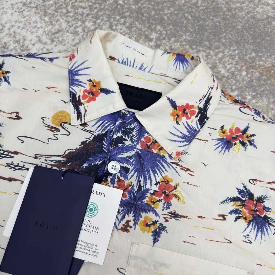 Prada Printed Cotton Bowling Shirt - EUR FASHION