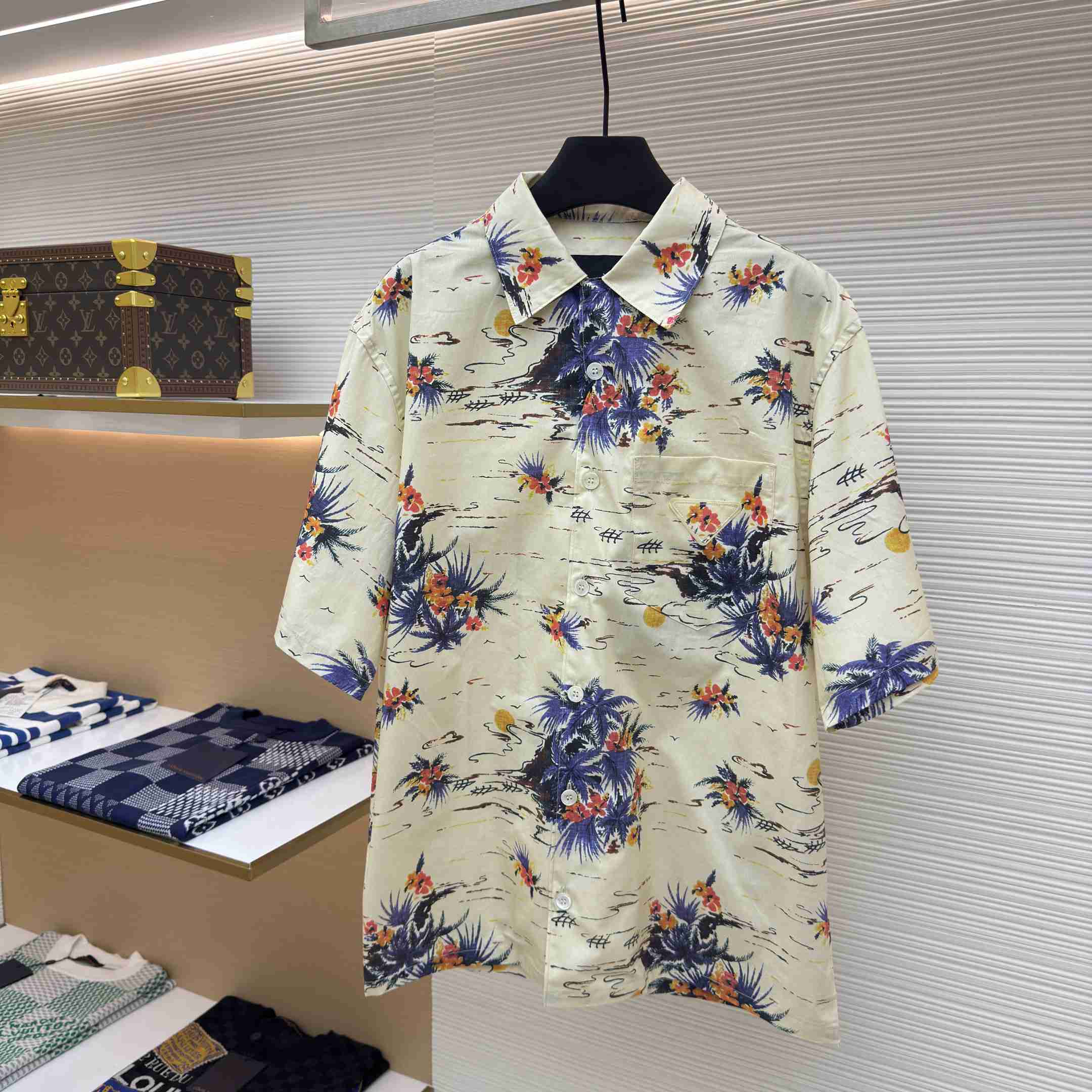 Prada Printed Cotton Bowling Shirt - EUR FASHION