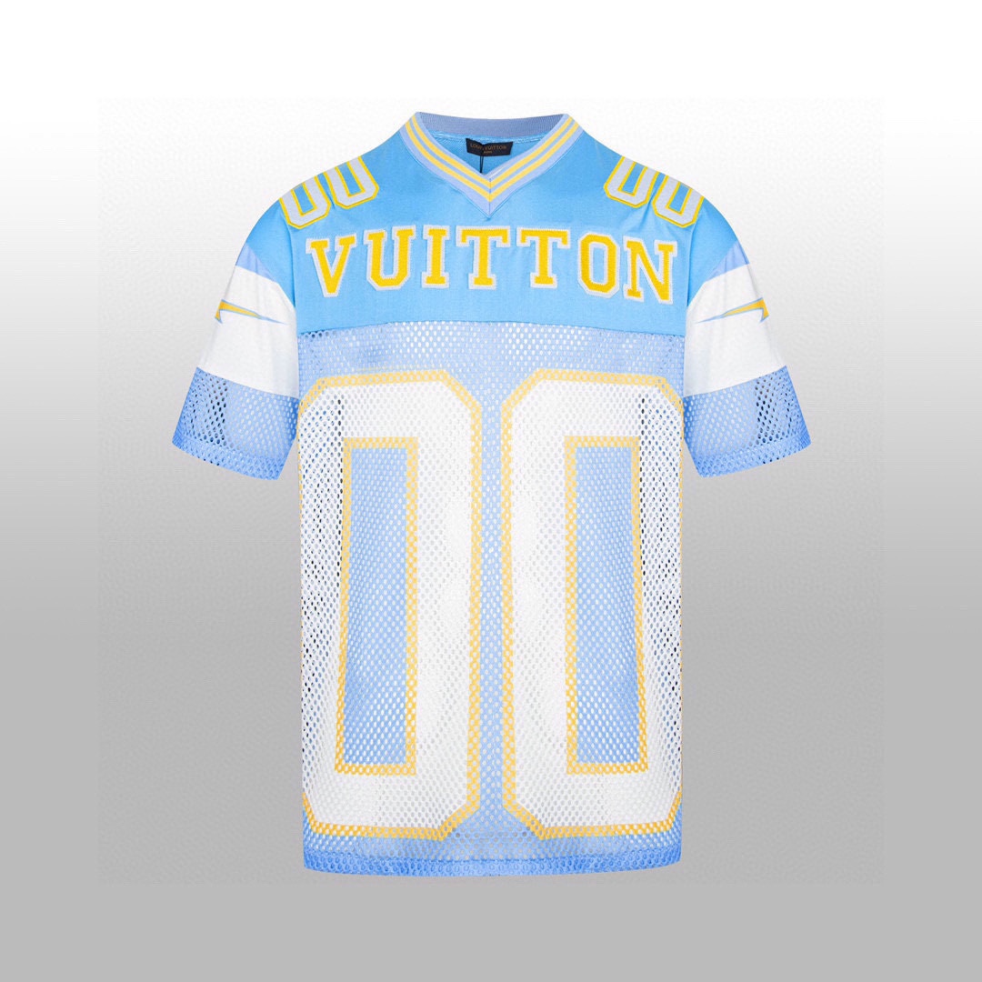 Louis Vuitton Sporty T-shirt with Patch Blue - EUR FASHION