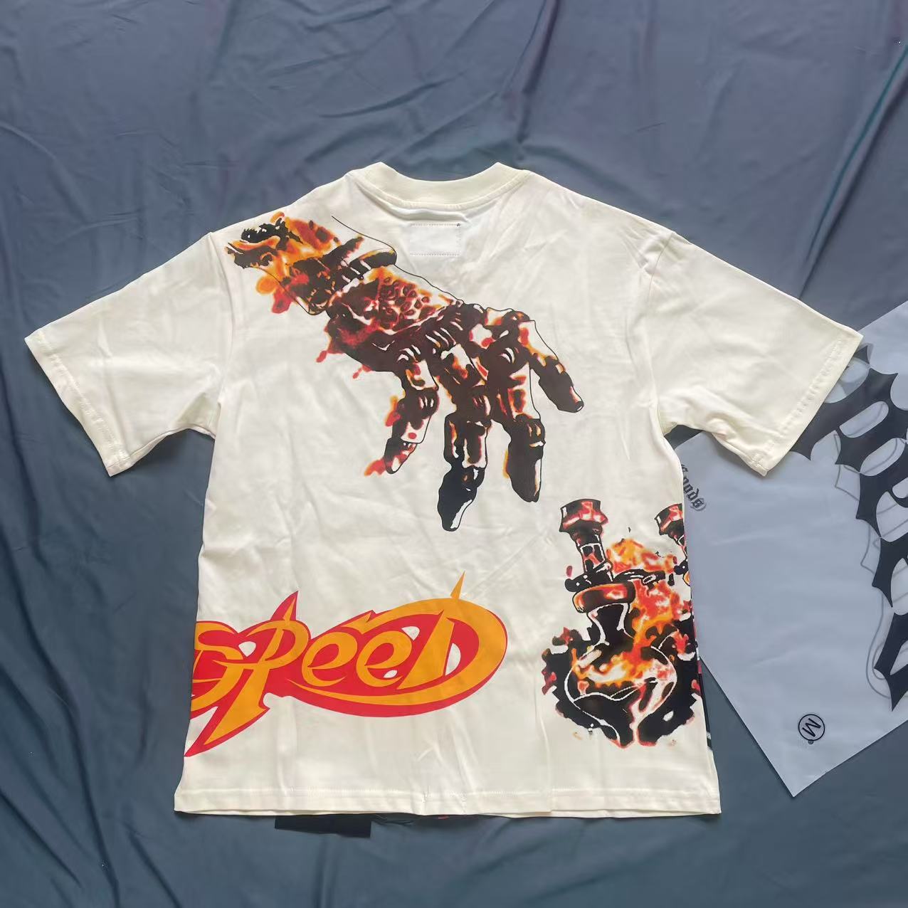 Godspeed Balaclava Szn Tee Bone/Red - EUR FASHION