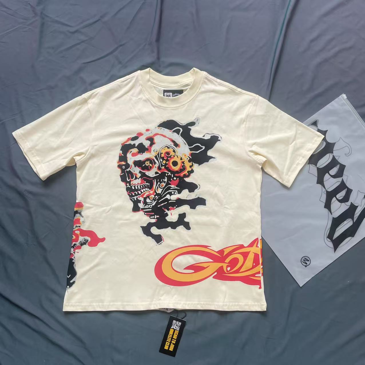 Godspeed Balaclava Szn Tee Bone/Red - EUR FASHION