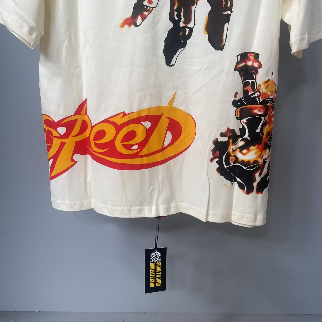Godspeed Balaclava Szn Tee Bone/Red - EUR FASHION