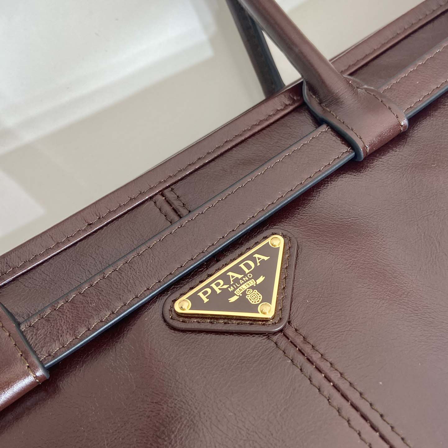Prada Large Leather Handbag - EUR FASHION