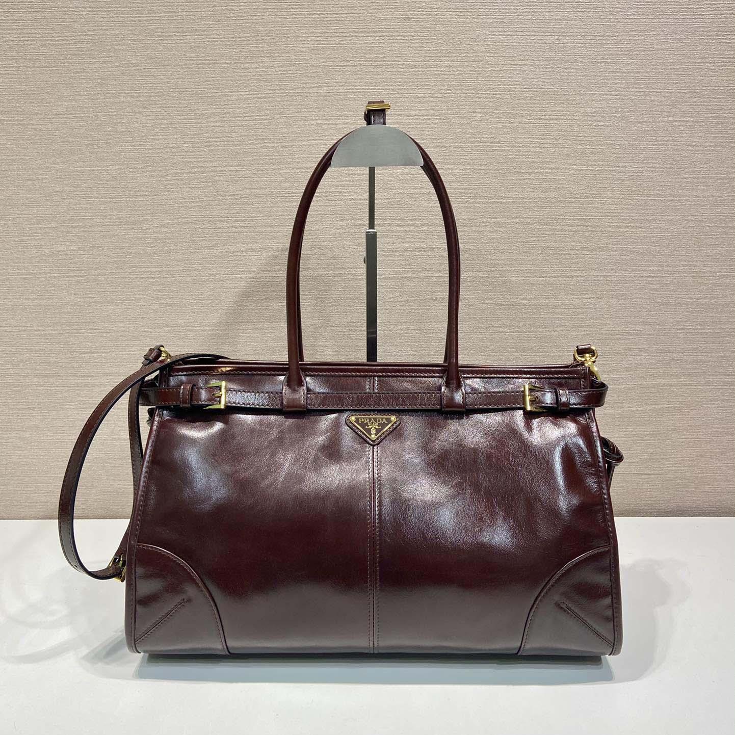 Prada Large Leather Handbag - EUR FASHION