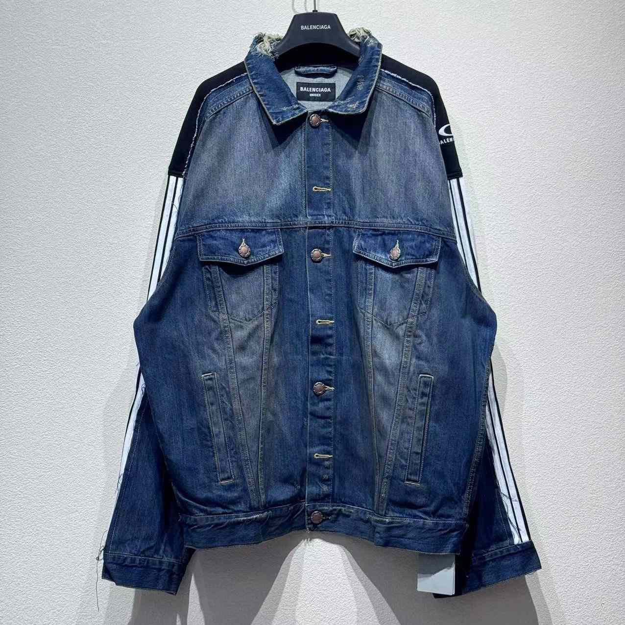 Balenciaga Cut-Up Tracksuit Jacket In Blue - EUR FASHION