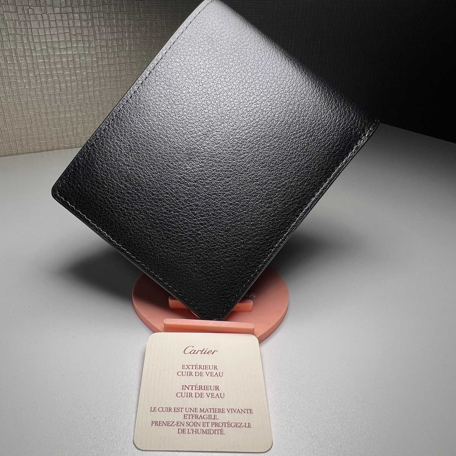 Cartier BlackRed Leather Double Logo Wallet  12*9.5cm - EUR FASHION