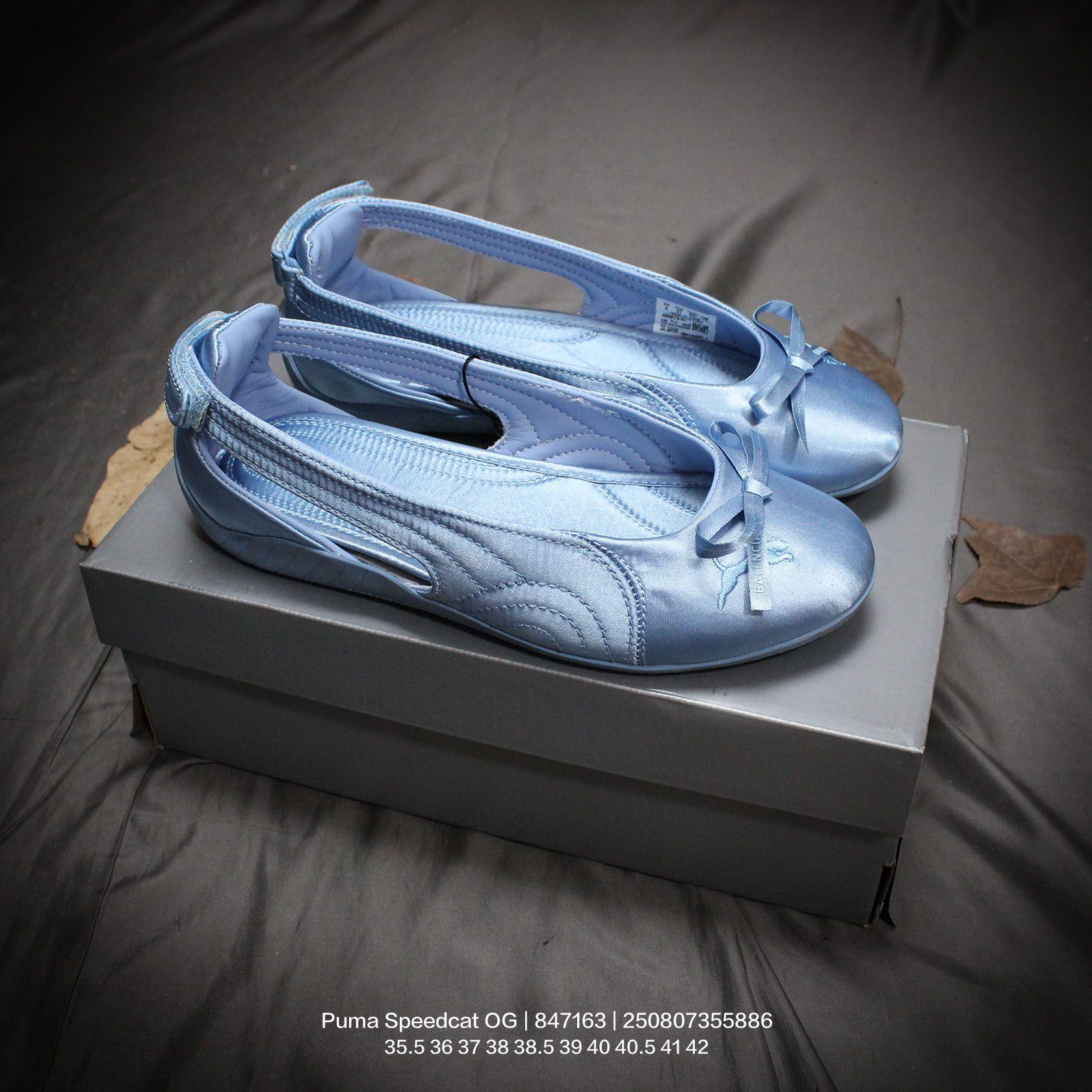 Balenciaga Speedcat Ballet Satin Balenciaga In Light Blue Satin - EUR FASHION