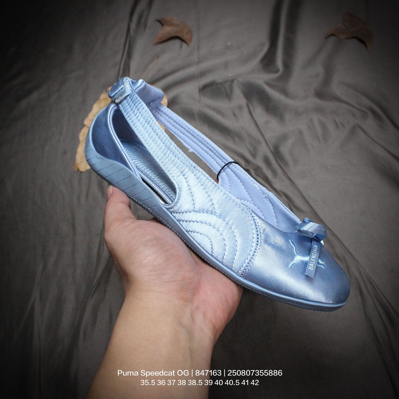 Balenciaga Speedcat Ballet Satin Balenciaga In Light Blue Satin - EUR FASHION