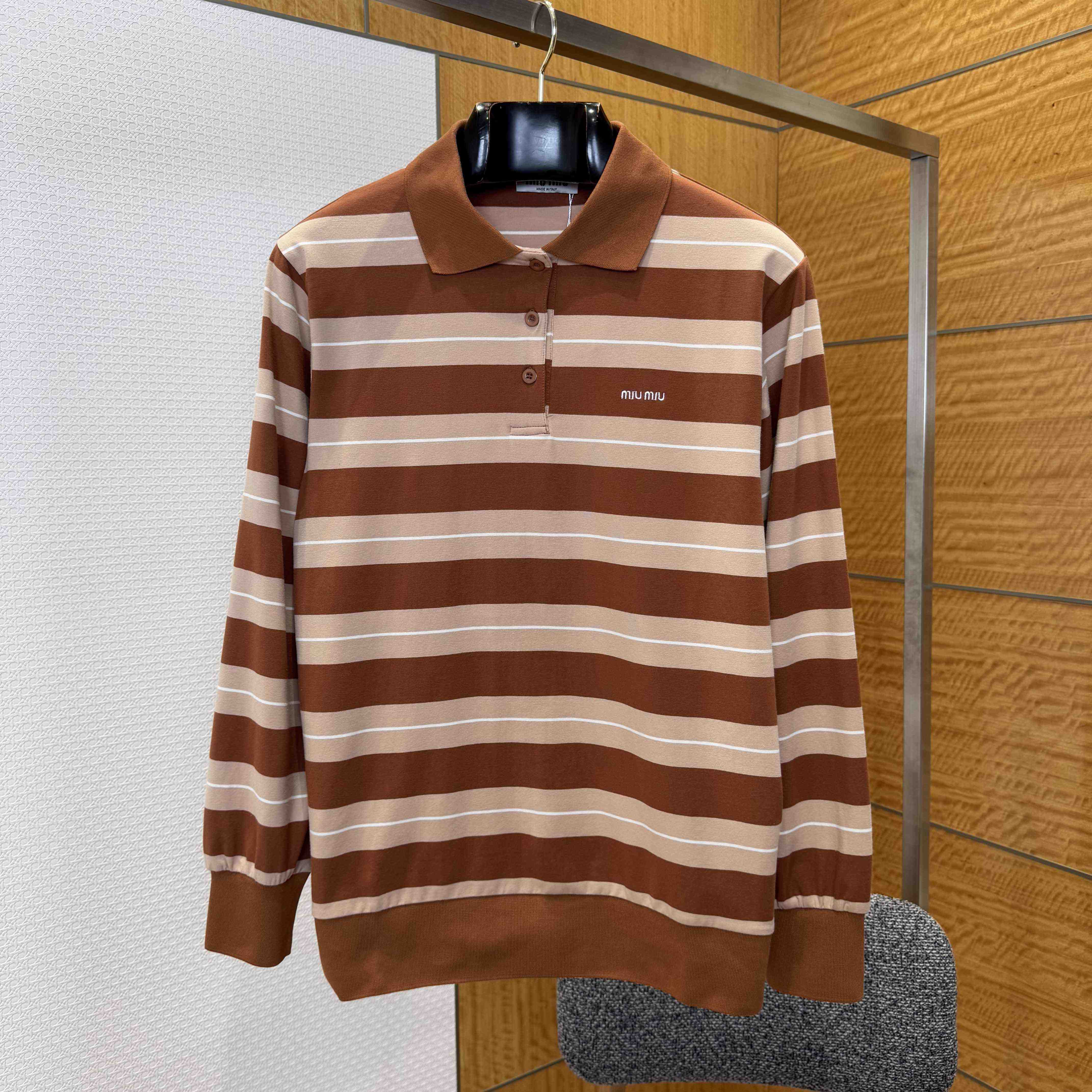 Miu Miu Cotton Knit Polo Shirt - EUR FASHION