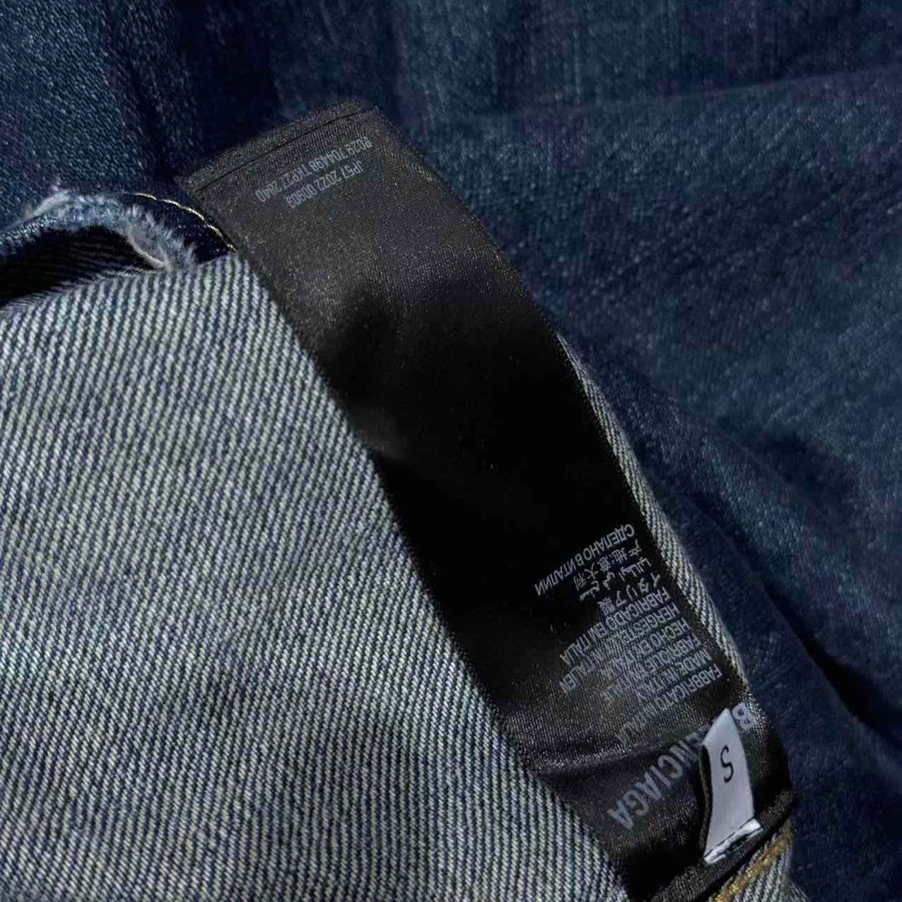 Balenciaga Zip-Up Denim Jacket In Blue Cotton Denim - EUR FASHION