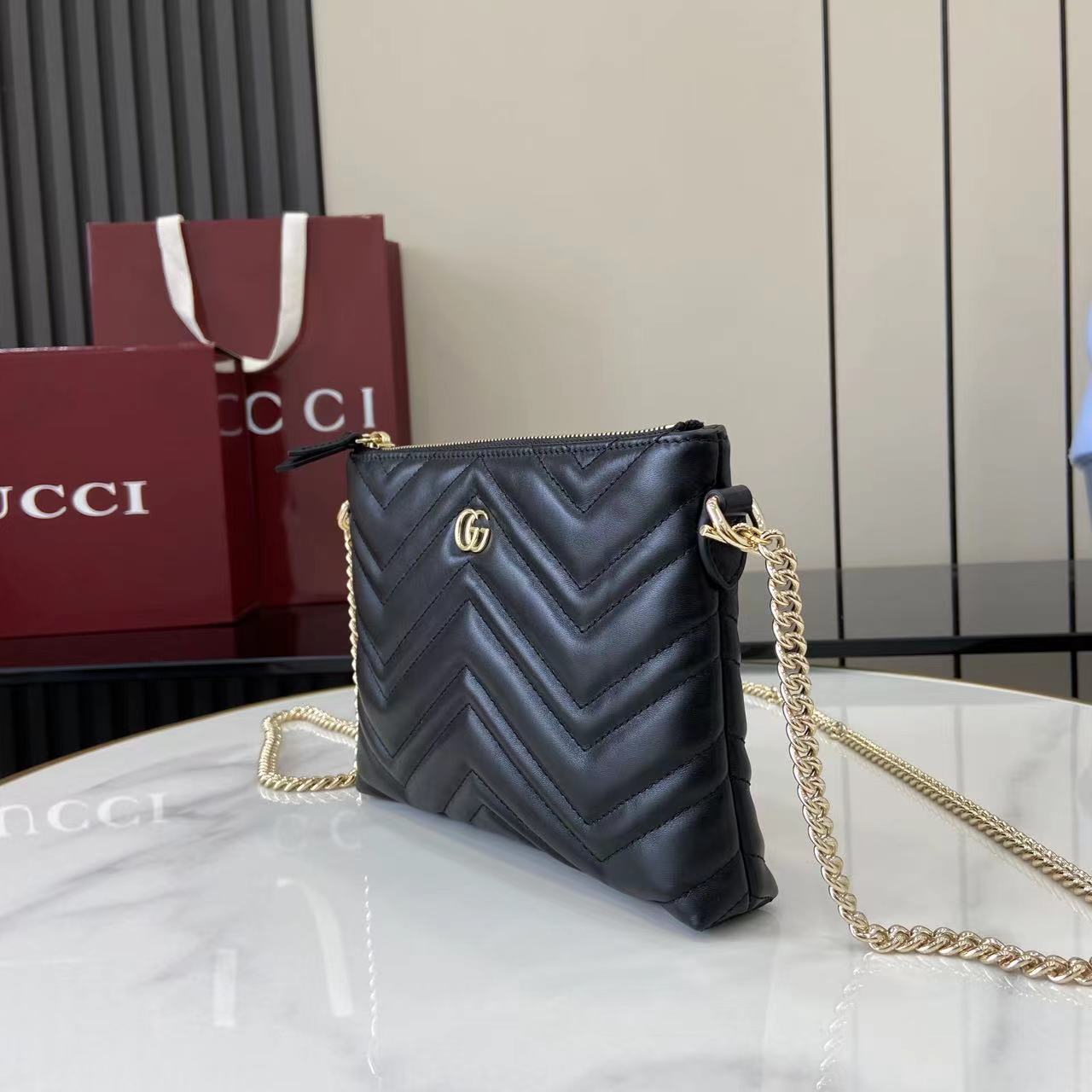 Gucci GG Marmont Pochette With Chain - EUR FASHION
