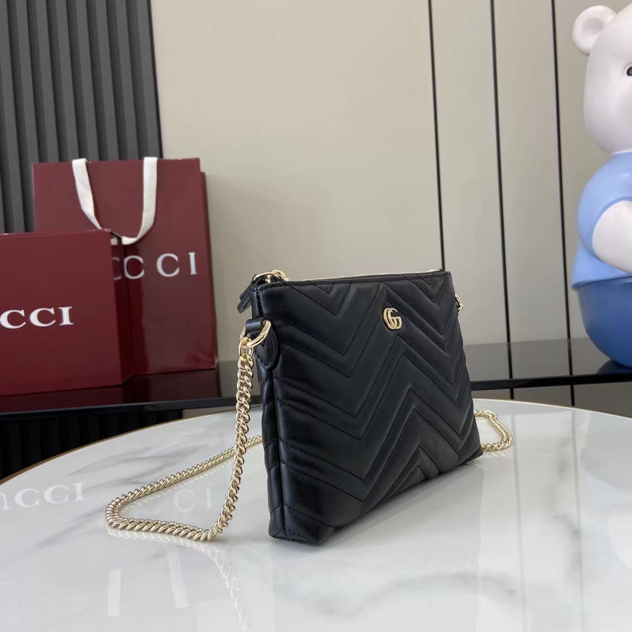 Gucci GG Marmont Pochette With Chain - EUR FASHION