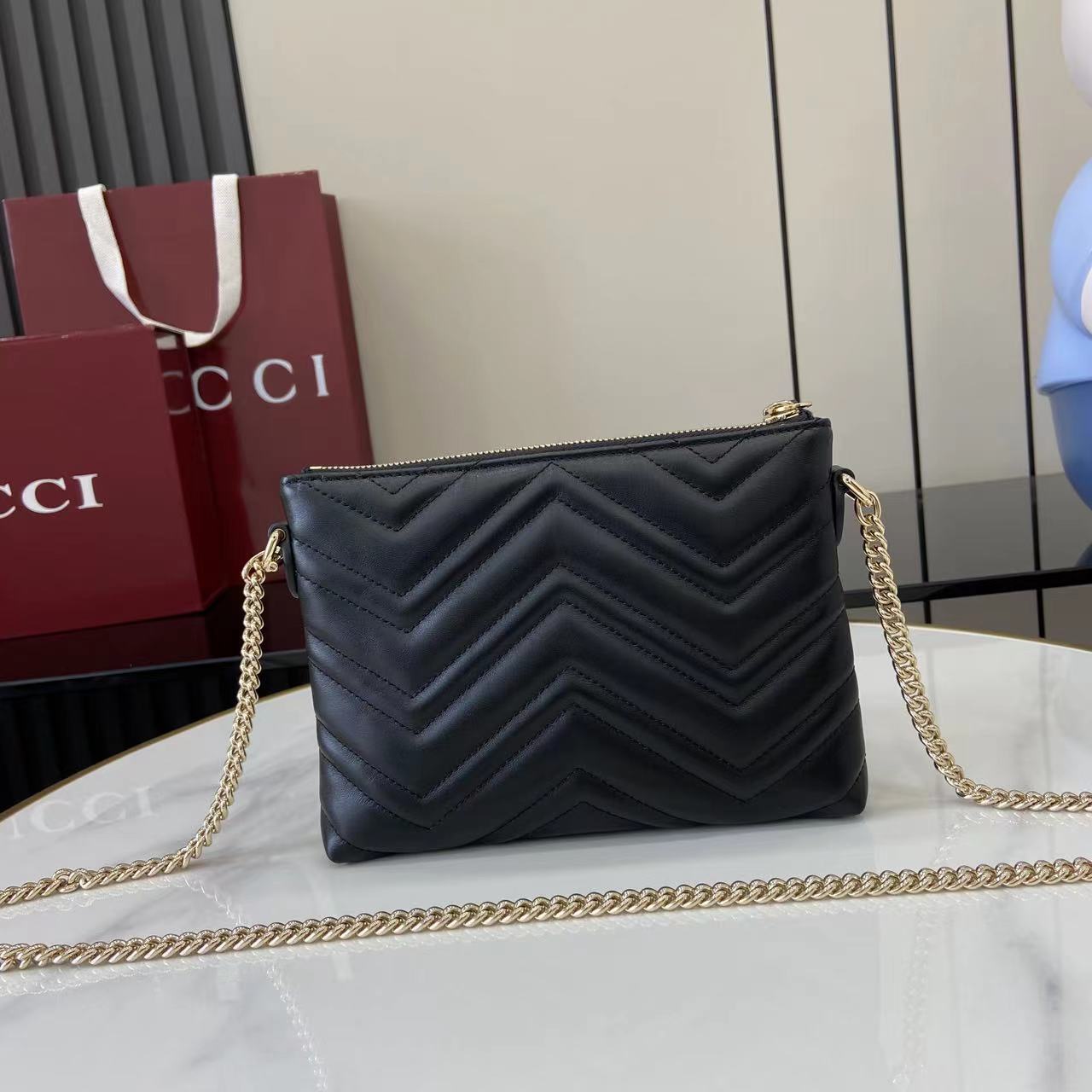 Gucci GG Marmont Pochette With Chain - EUR FASHION