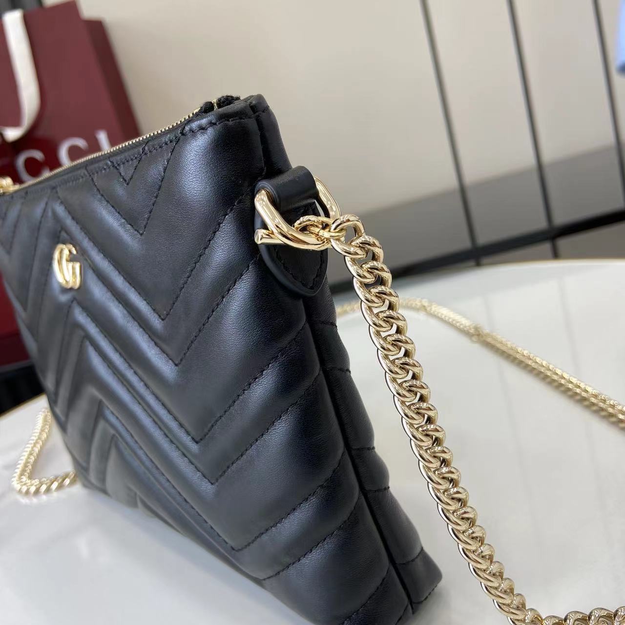 Gucci GG Marmont Pochette With Chain - EUR FASHION