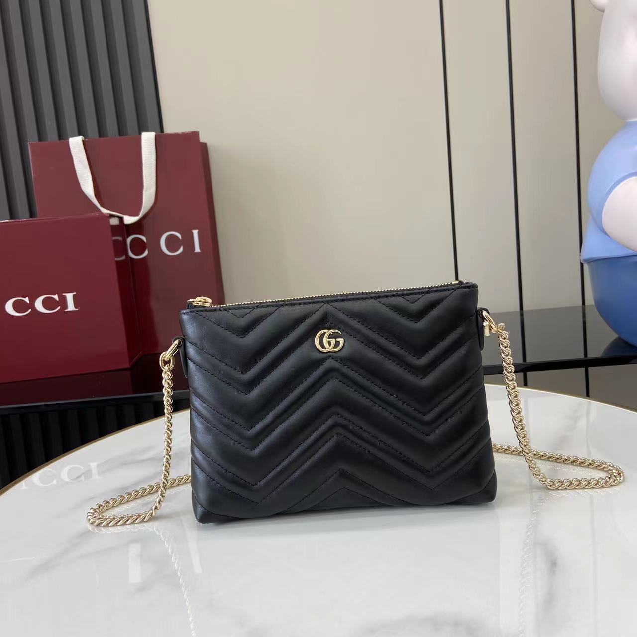 Gucci GG Marmont Pochette With Chain - EUR FASHION