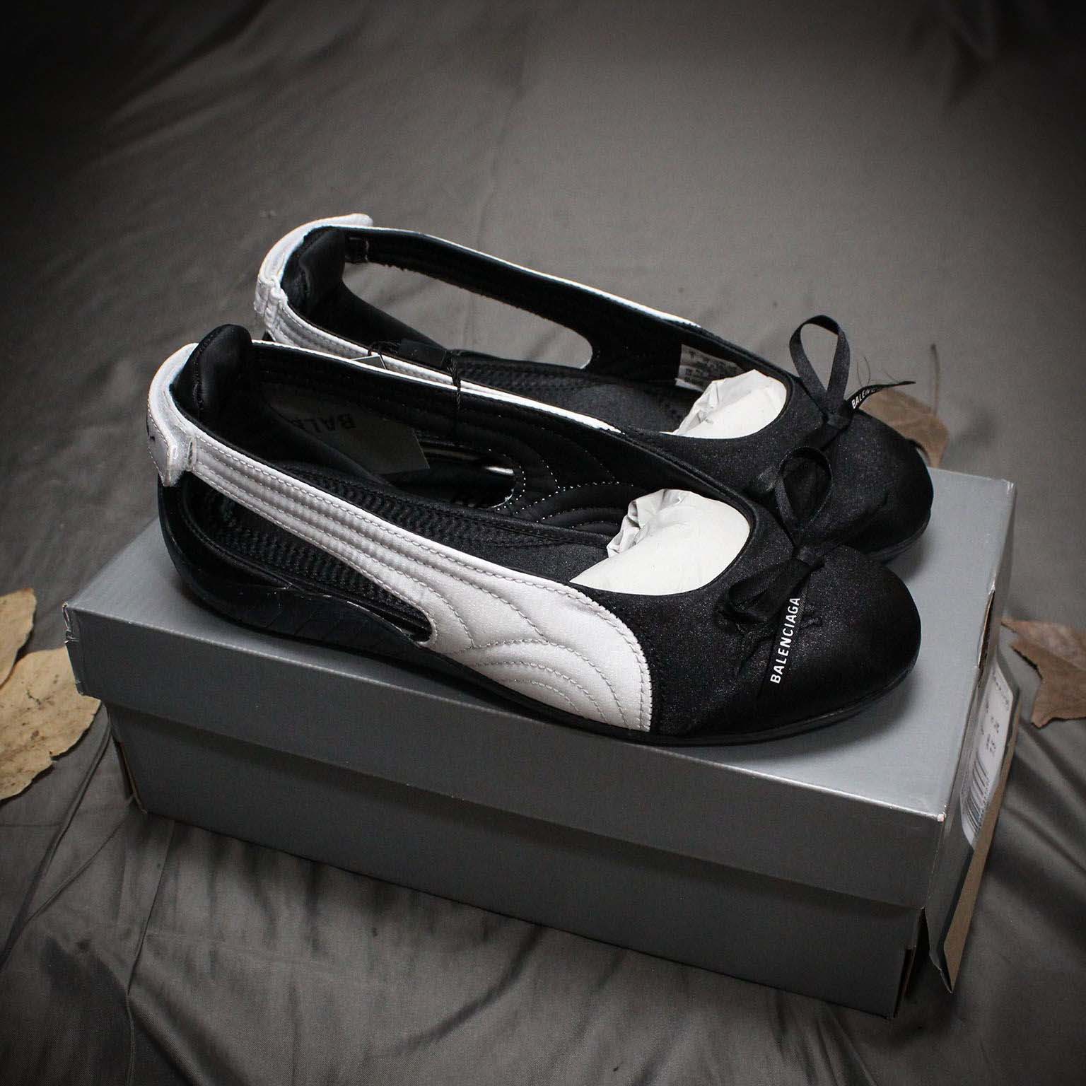Balenciaga Speedcat Ballet Satin Balenciaga in black and white satin - EUR FASHION