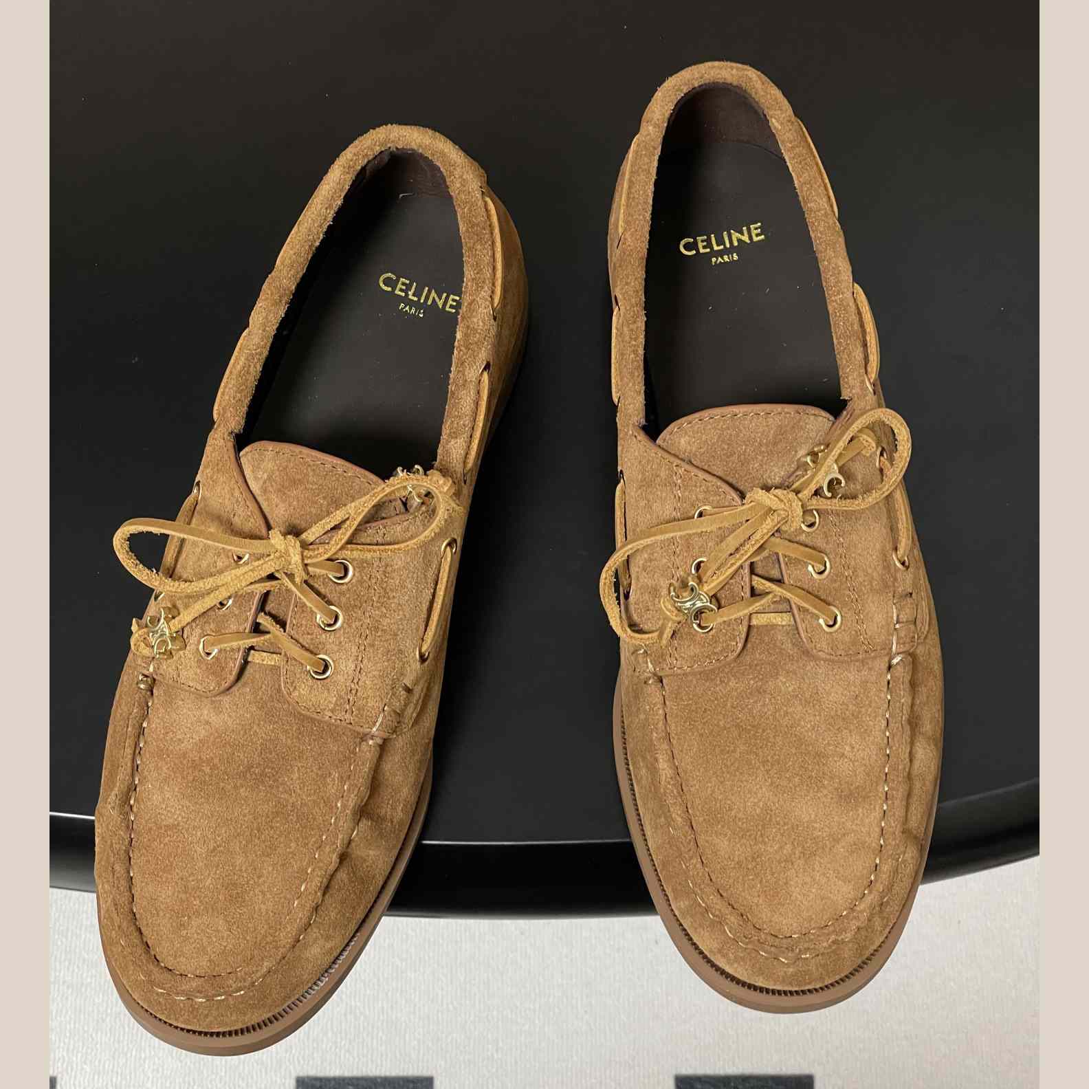 Celine Bateau In Suede Calfskin - EUR FASHION