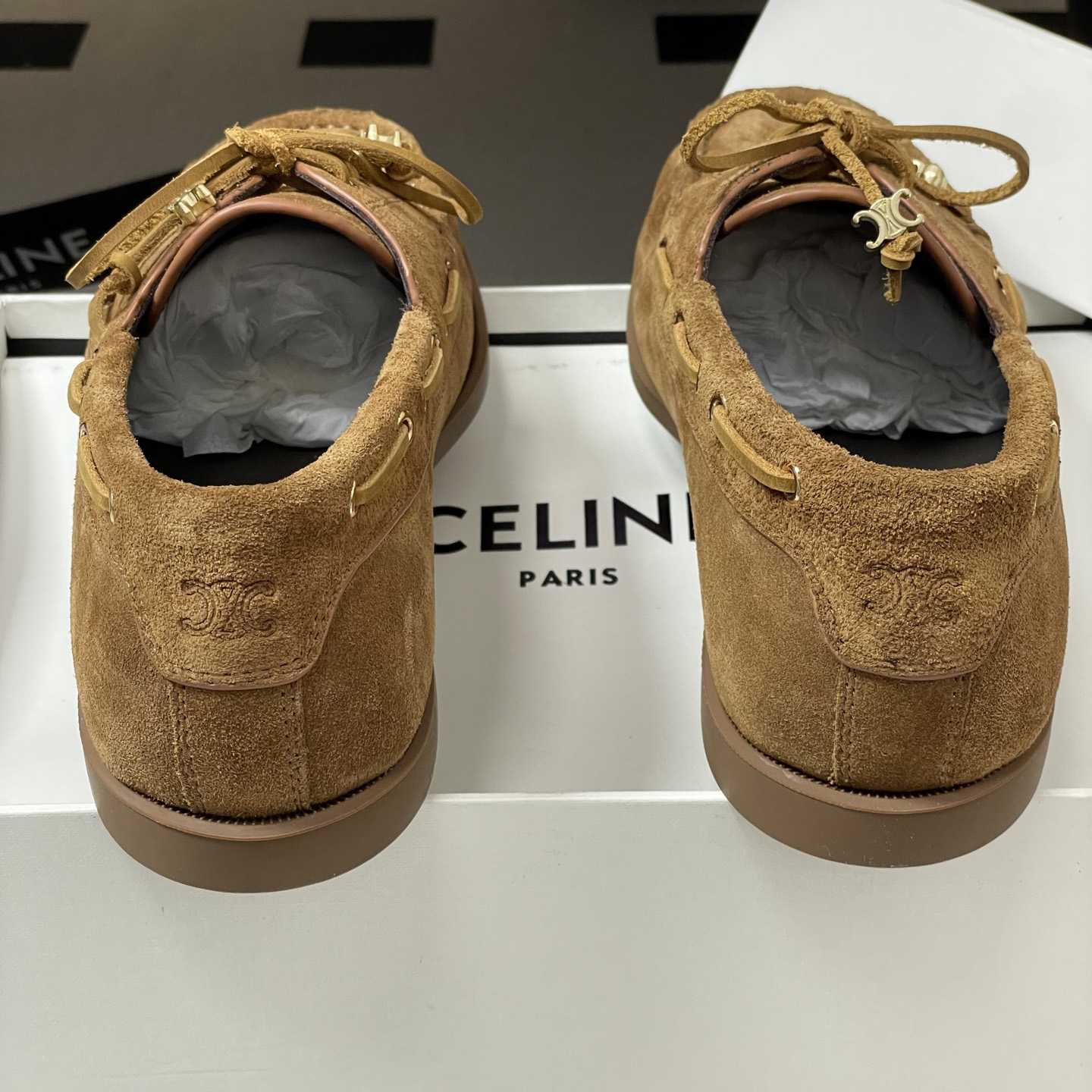 Celine Bateau In Suede Calfskin - EUR FASHION
