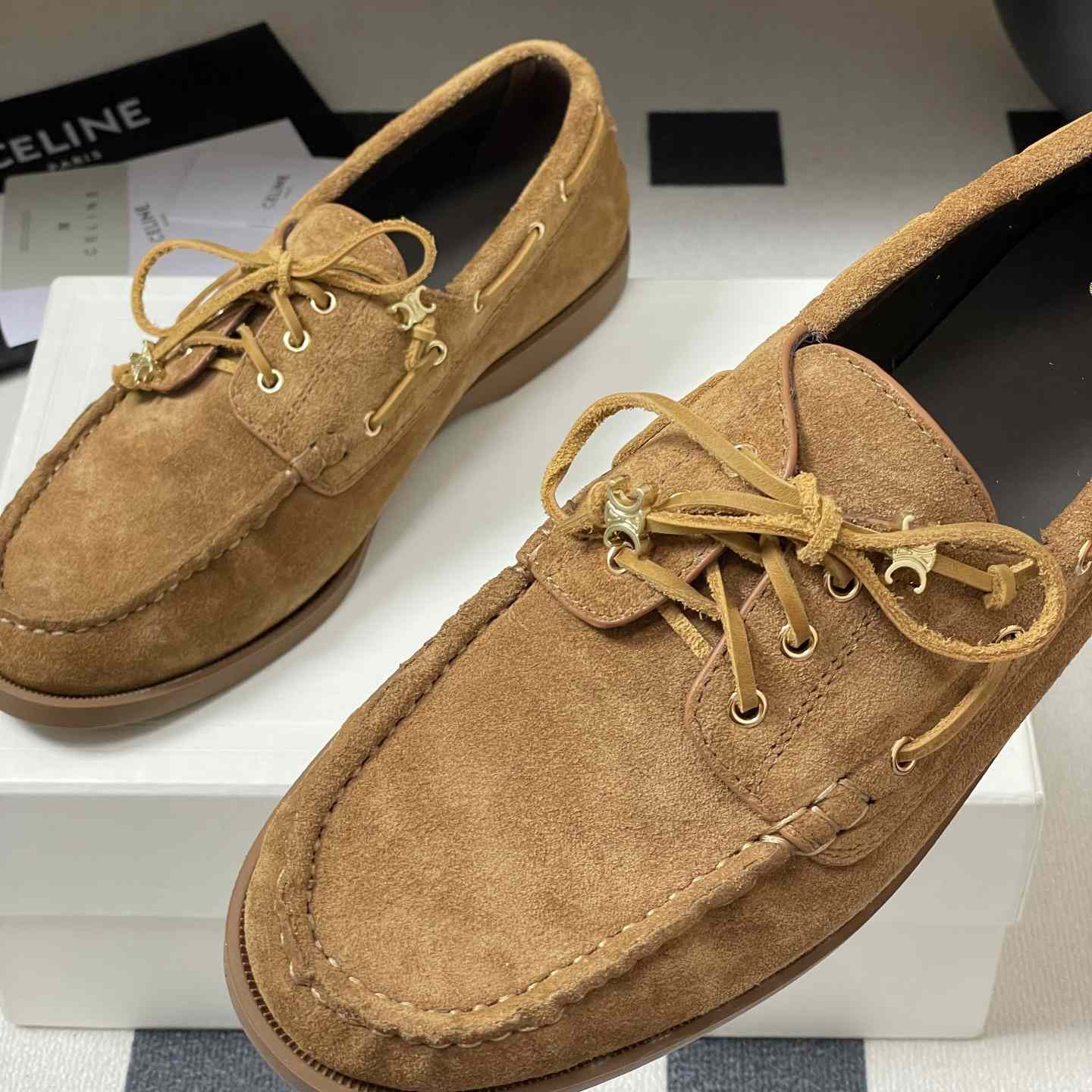 Celine Bateau In Suede Calfskin - EUR FASHION