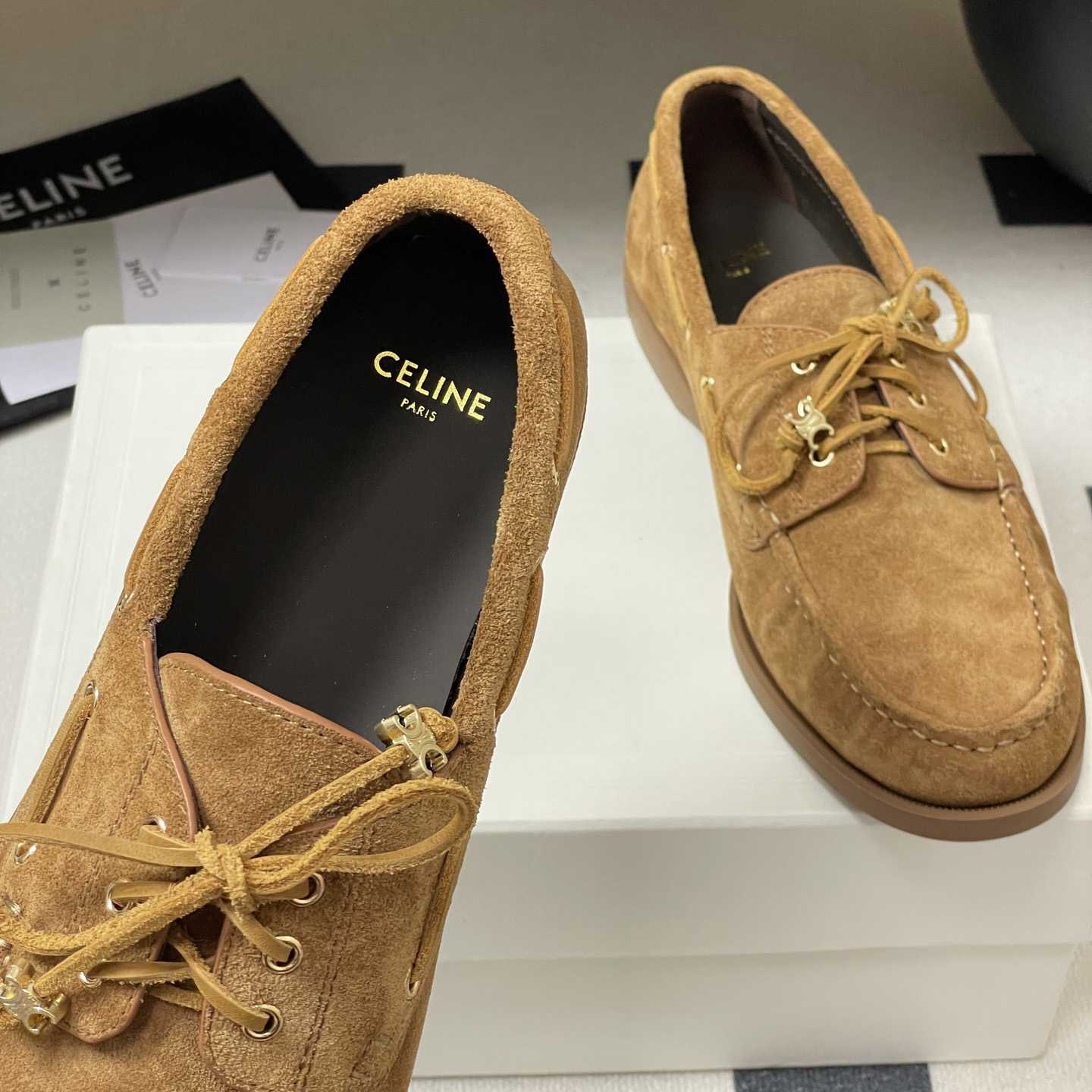 Celine Bateau In Suede Calfskin - EUR FASHION