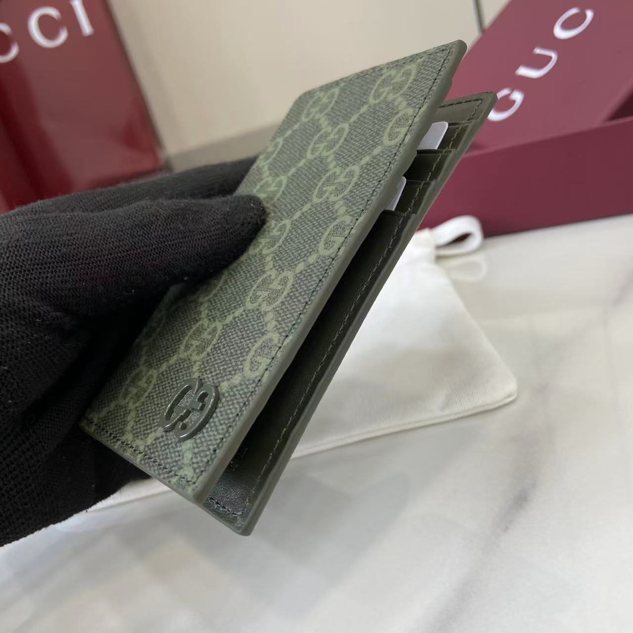 Gucci GG Monogram Long Card Case - EUR FASHION