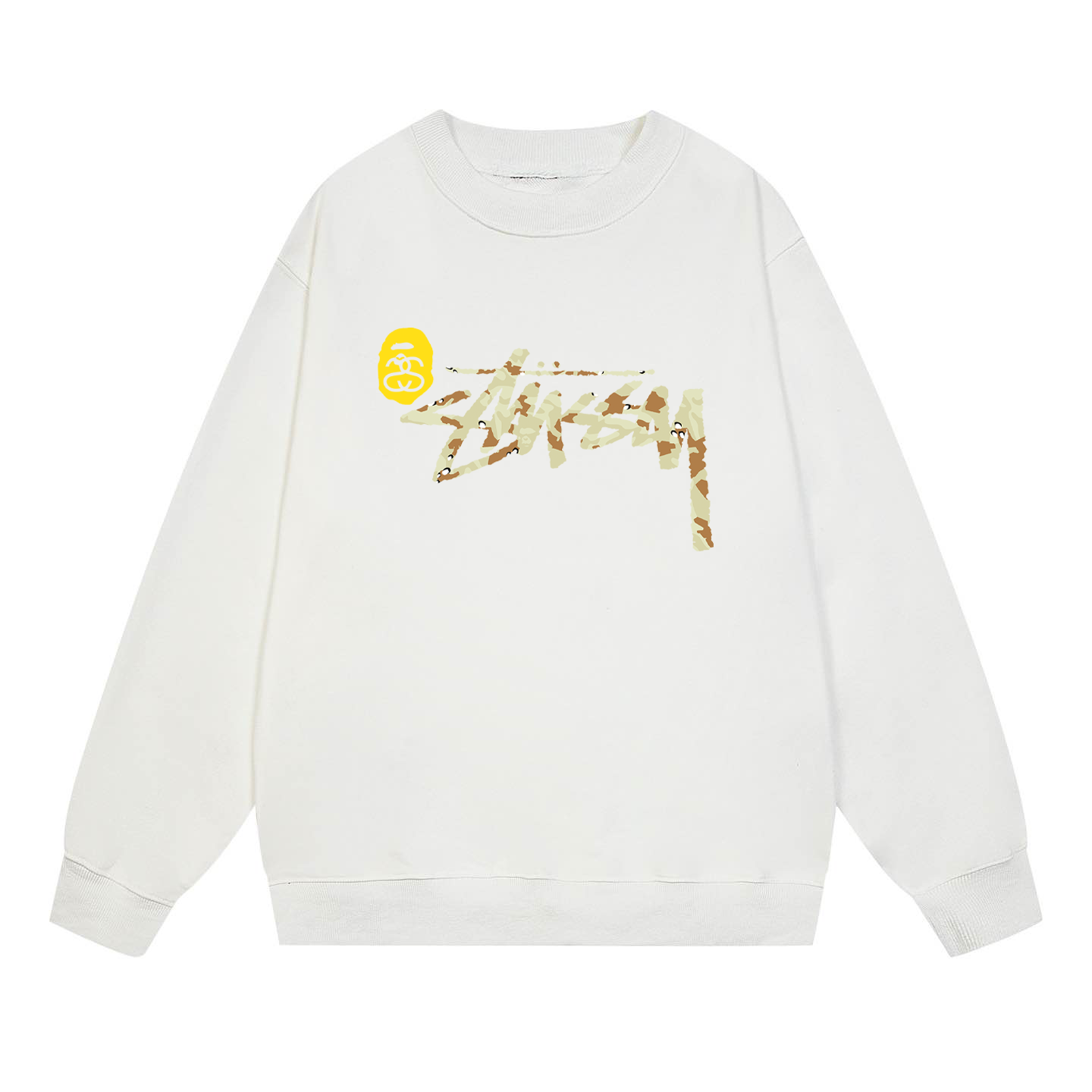 Bape x Stussy Collaboration Crew  - EUR FASHION