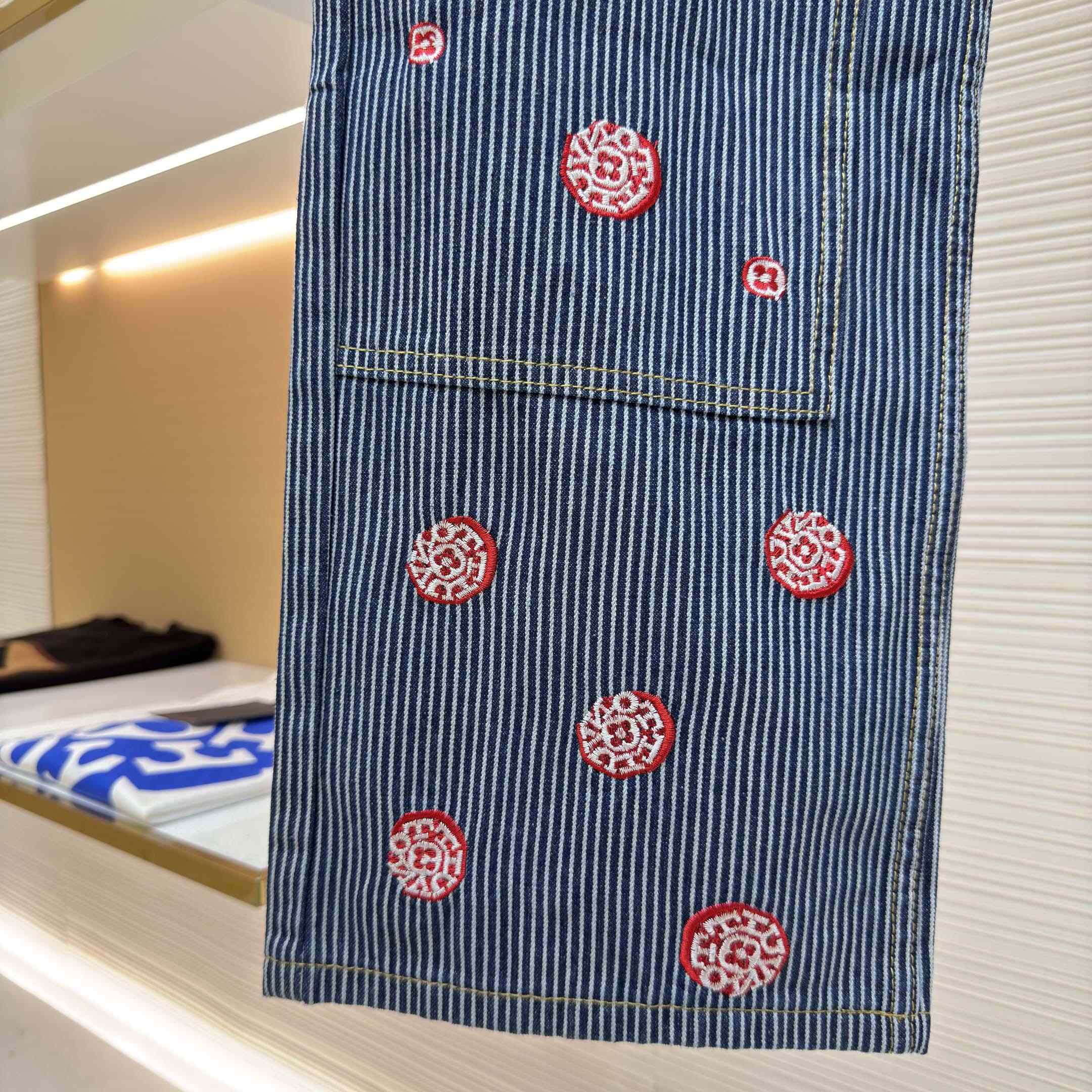 Louis Vuitton Embellished Striped Pants - EUR FASHION