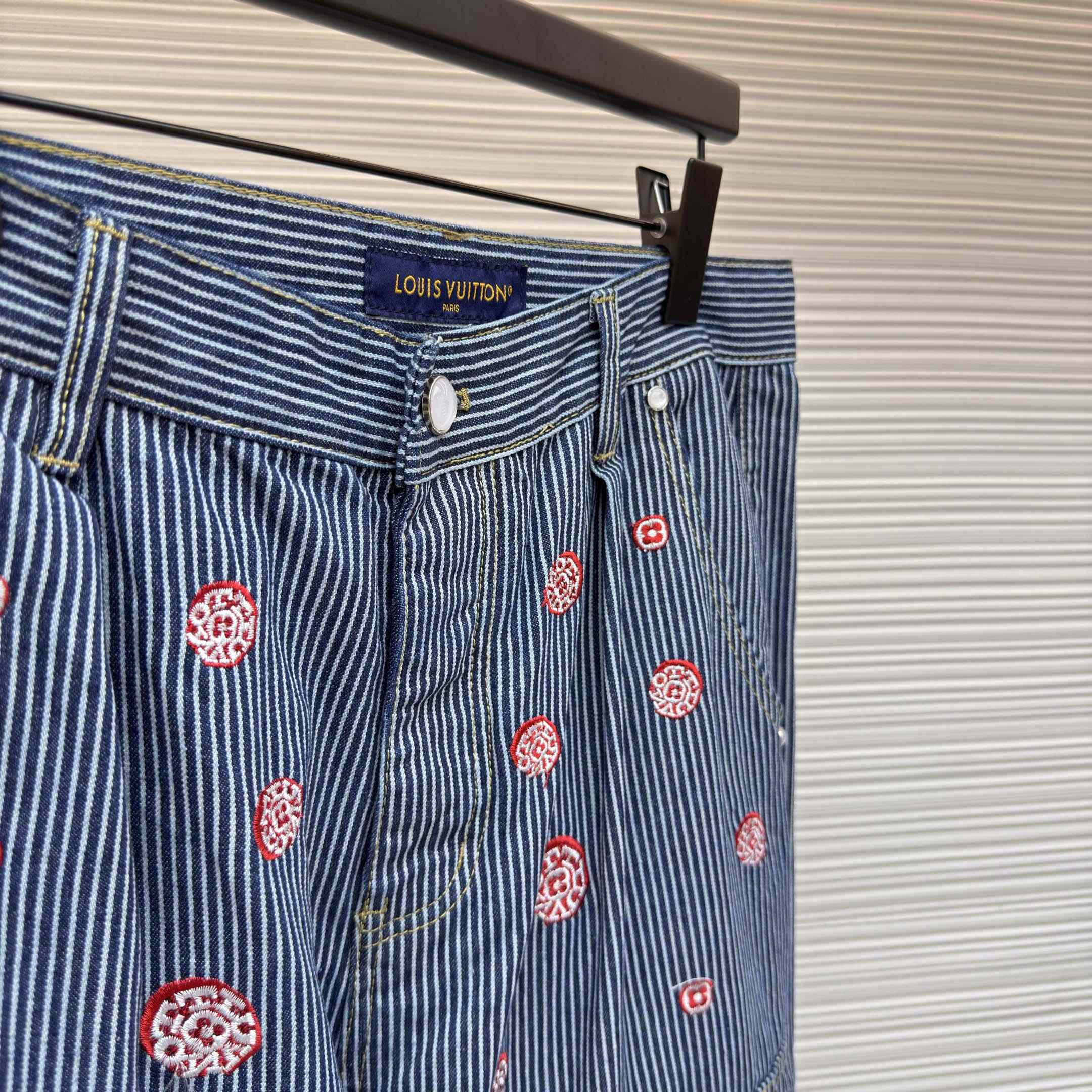 Louis Vuitton Embellished Striped Pants - EUR FASHION