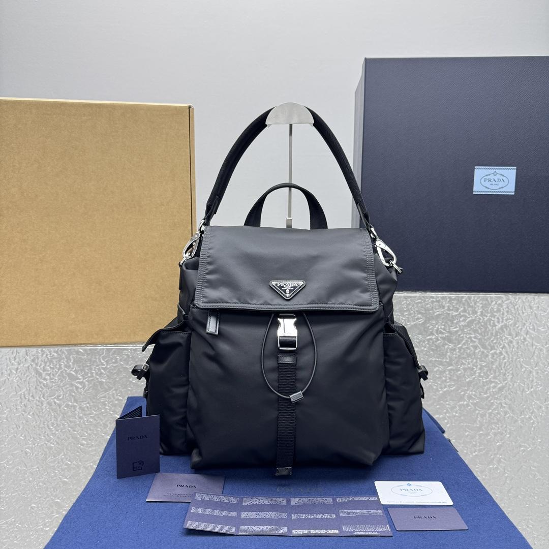 Prada Explore Re-Nylon And Leather Backpack - EUR FASHION
