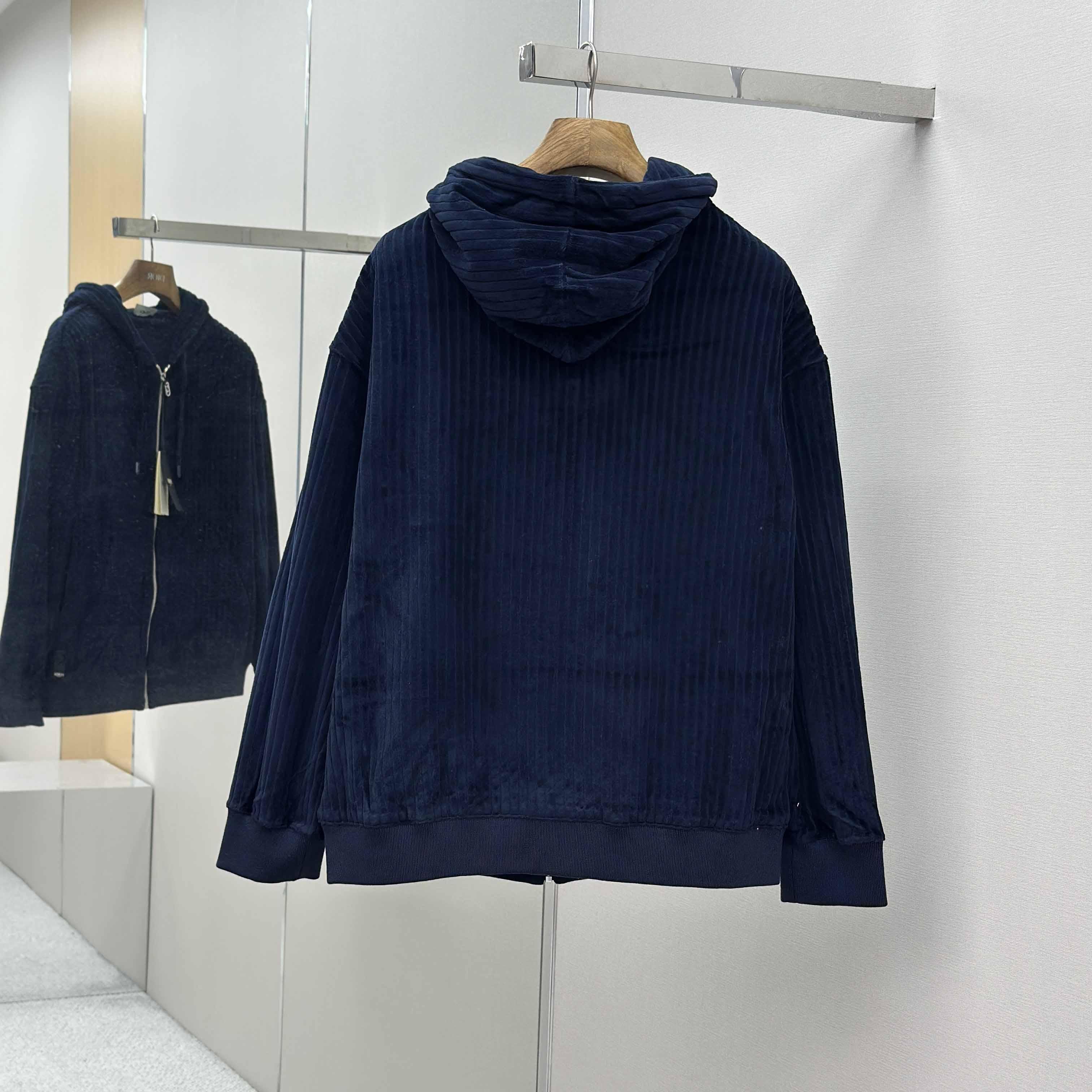 Fendi Blue Men Navy Blue Hooded Sweatshirt  - EUR FASHION