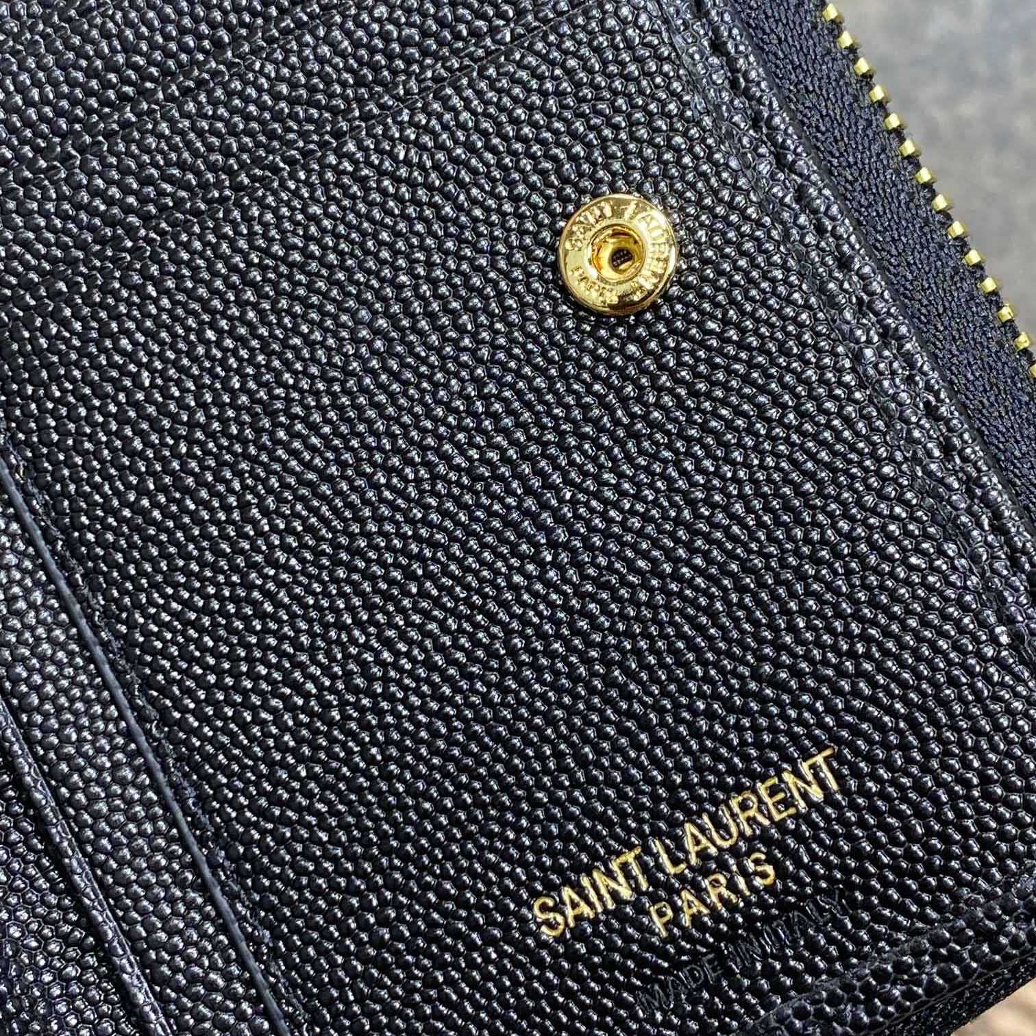 Saint Laurent Cassandre Matelassé Wallet  12x10x3cm  - EUR FASHION