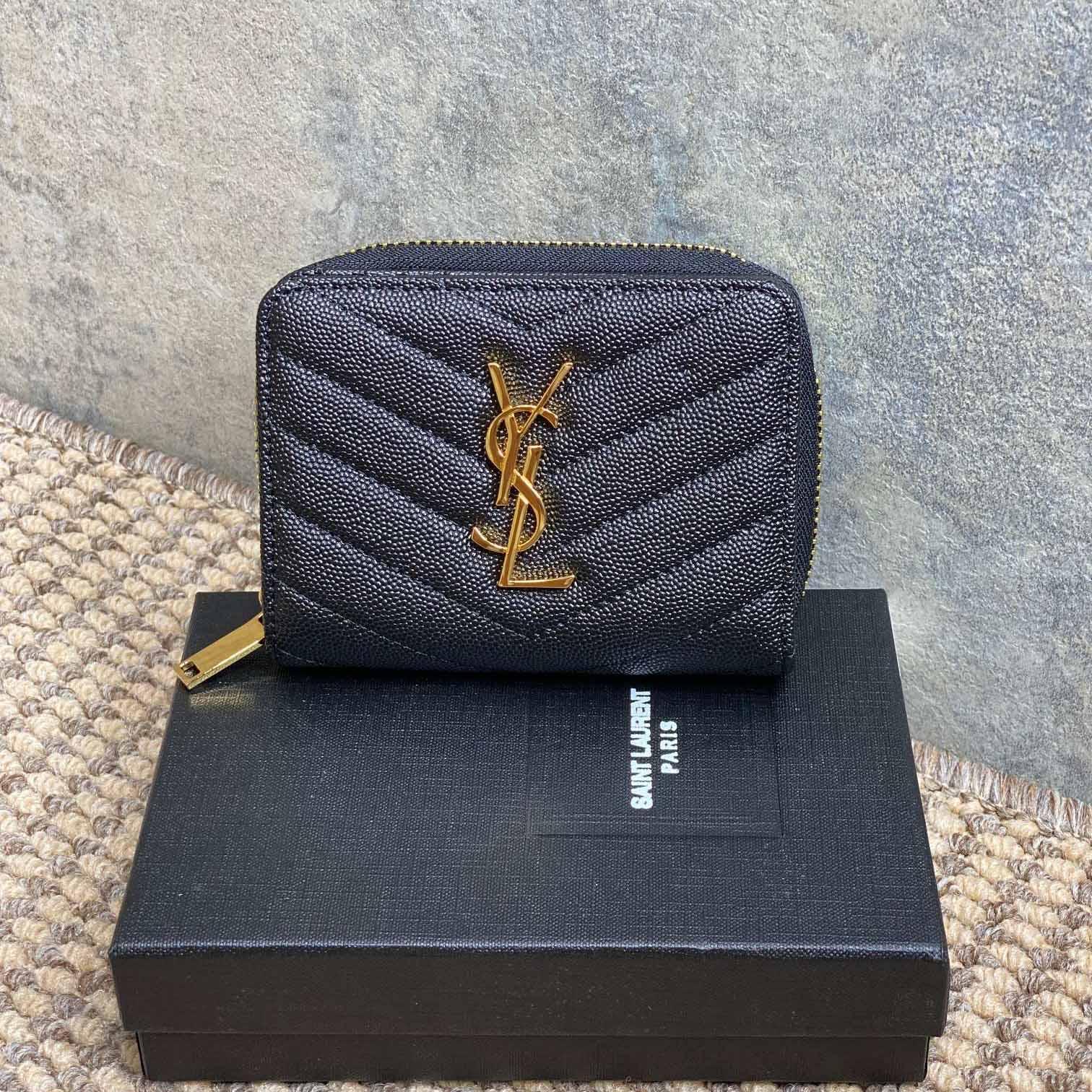 Saint Laurent Cassandre Matelassé Wallet  12x10x3cm  - EUR FASHION