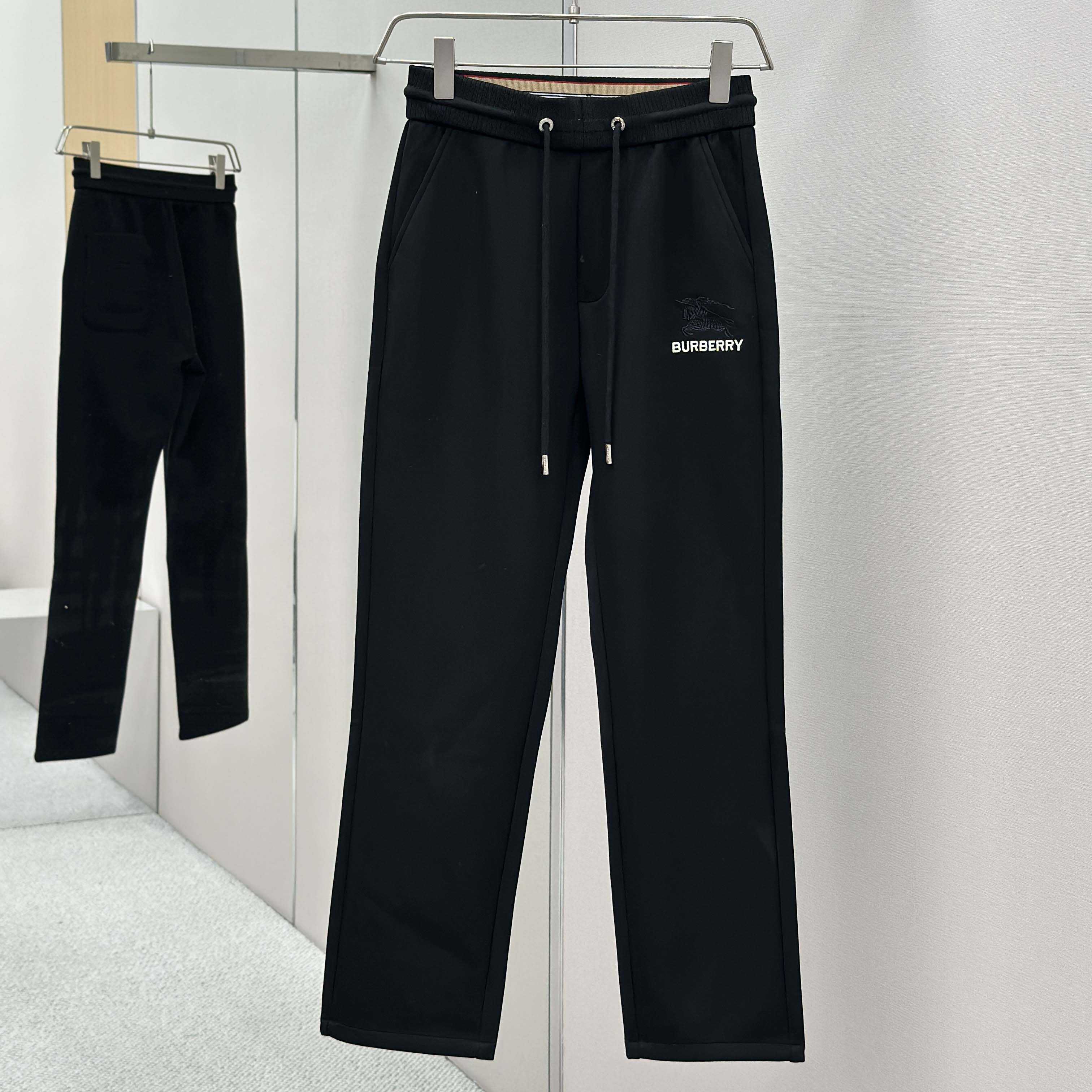 Burberry Black Cotton Pants - EUR FASHION