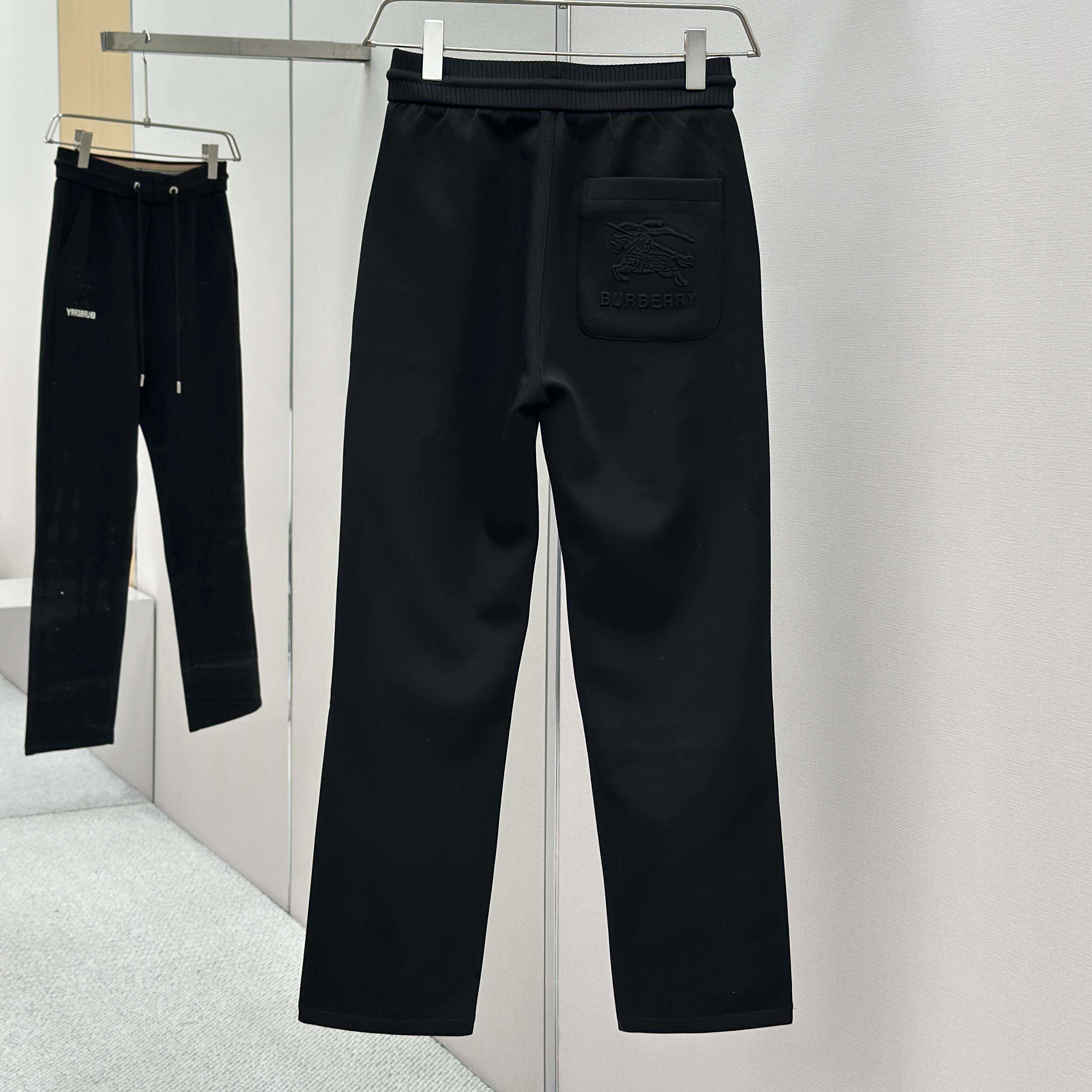 Burberry Black Cotton Pants - EUR FASHION