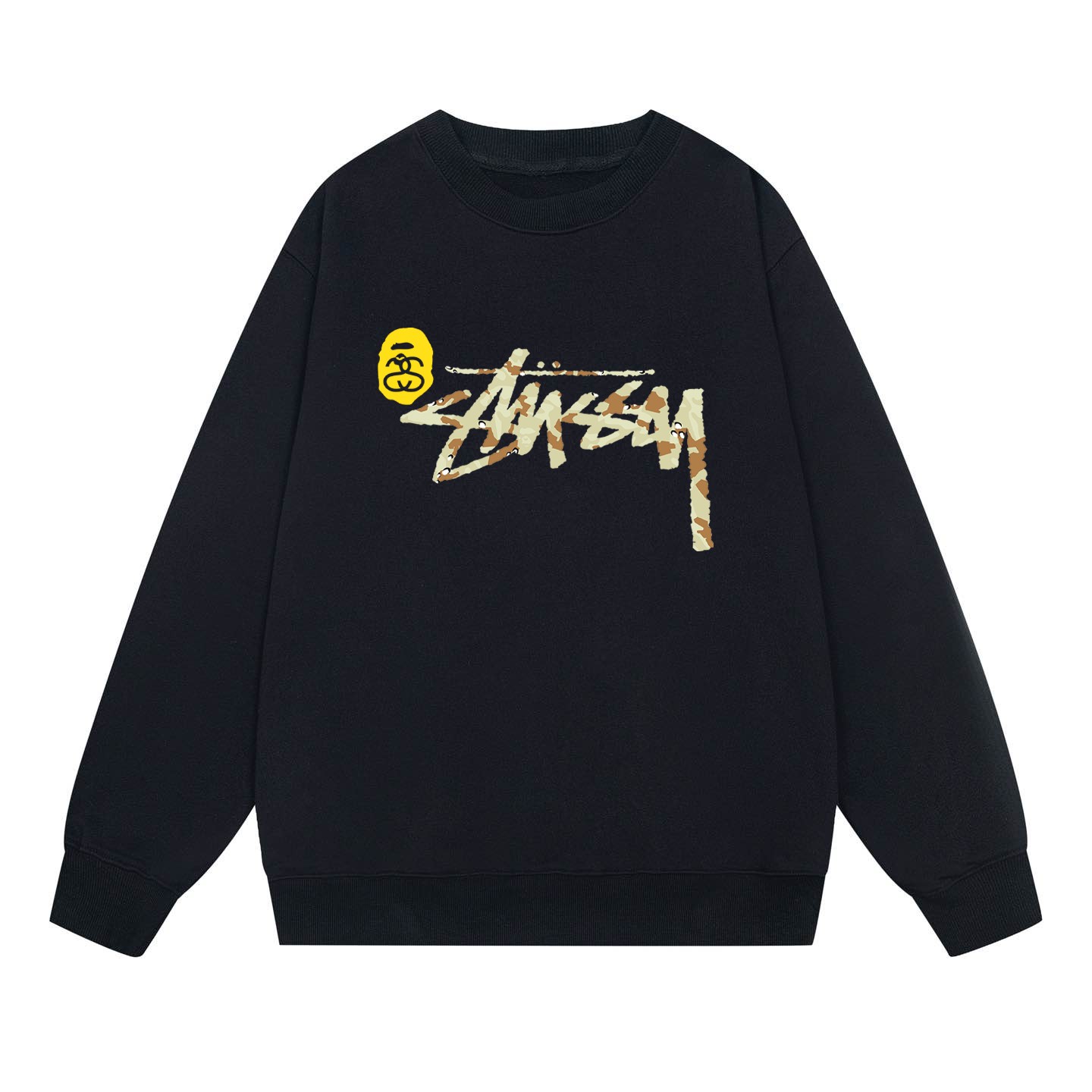 Bape x Stussy Collaboration Crew  - EUR FASHION