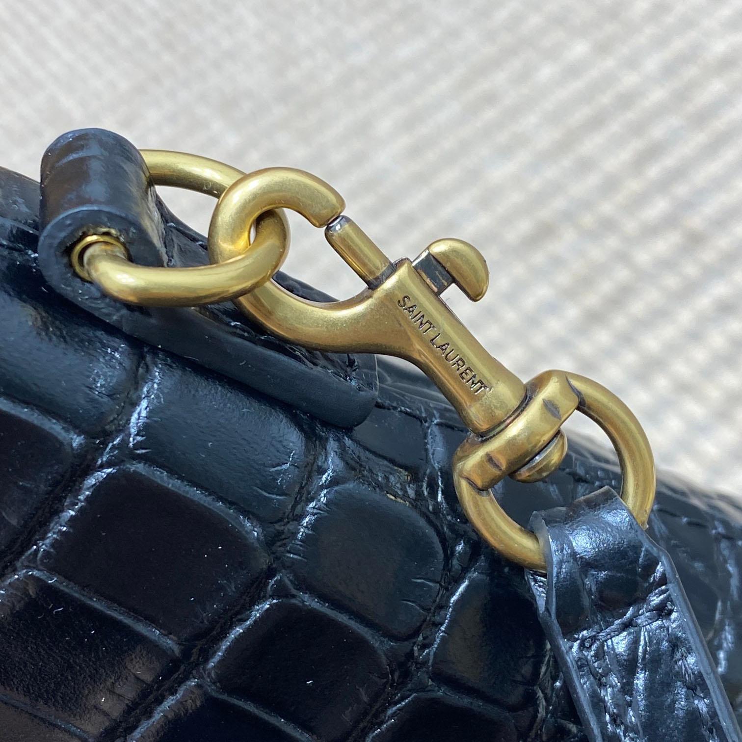 Saint Laurent Mini Toy Shopping Saint Laurent In Crocodile -  Embossed Leather - EUR FASHION