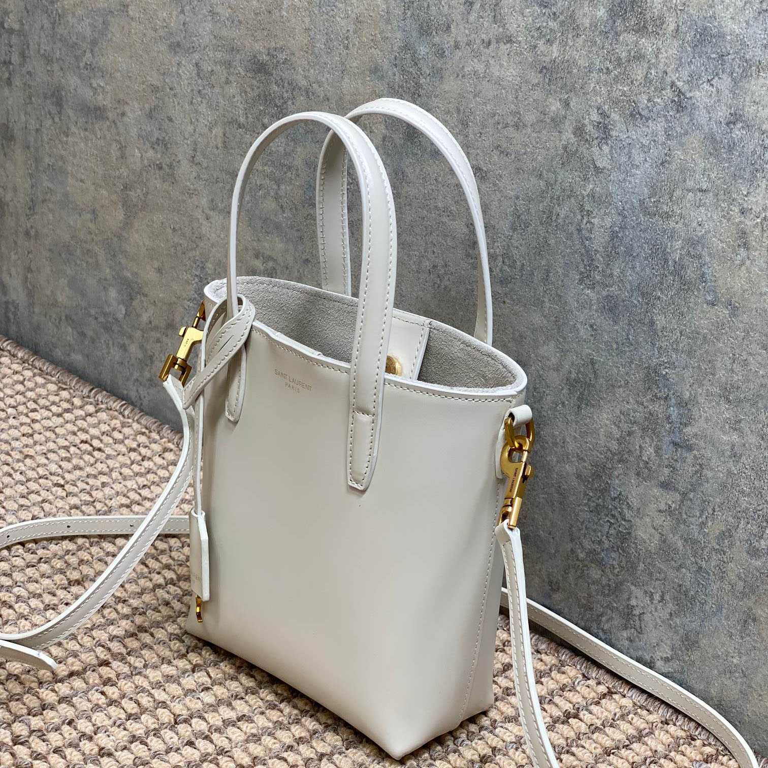 Saint Laurent Mini Toy Shopping Saint Laurent In Box Leather - EUR FASHION