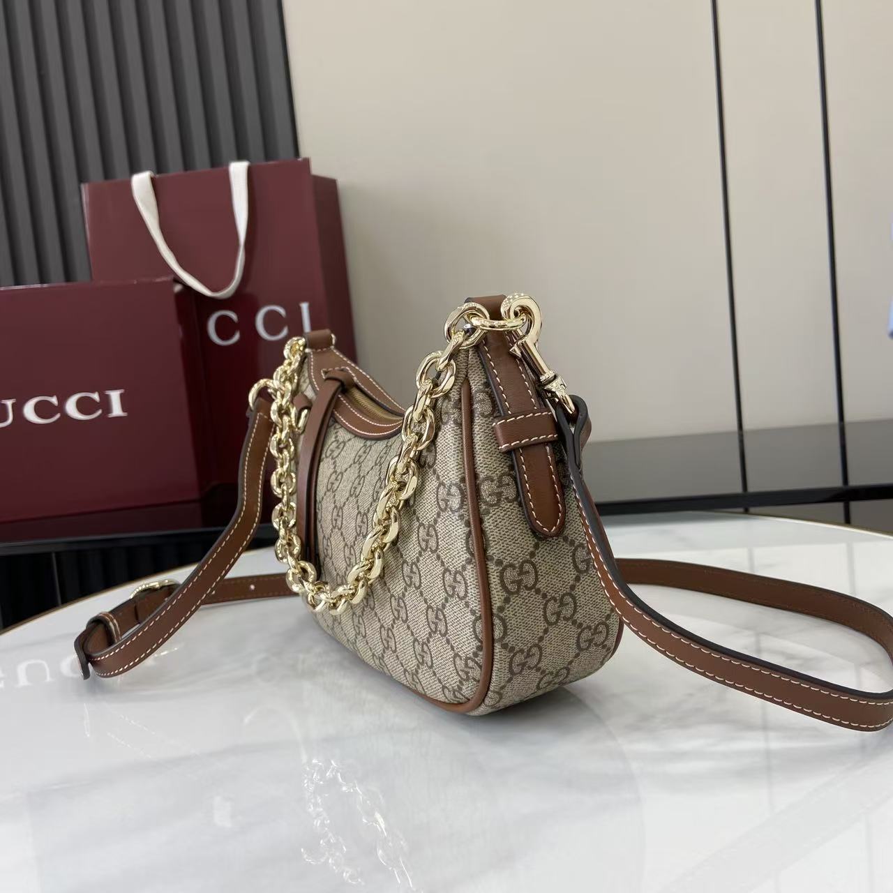 Gucci GG Emblem Small Shoulder Bag - EUR FASHION