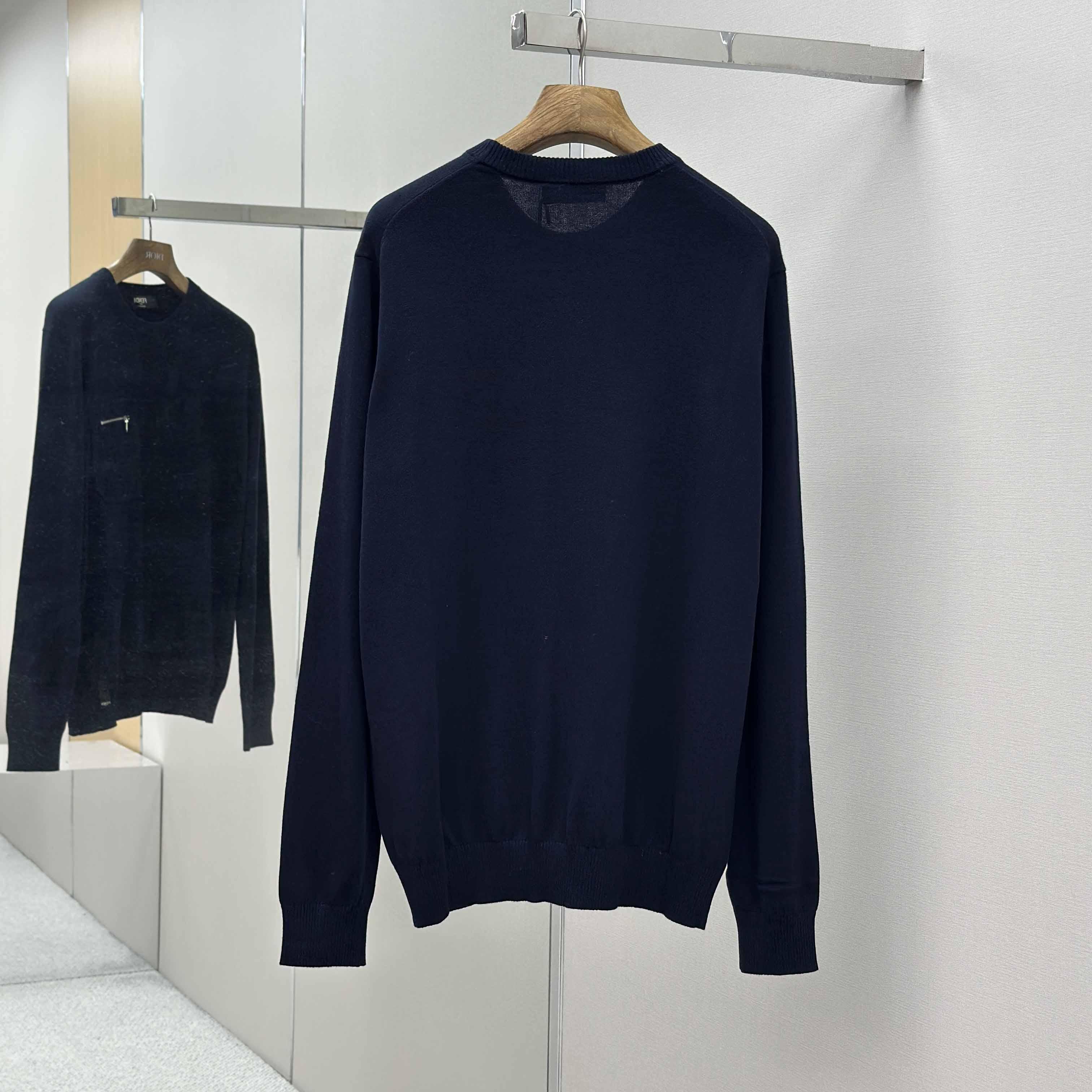 Fendi Navy Blue Wool Jumper - EUR FASHION