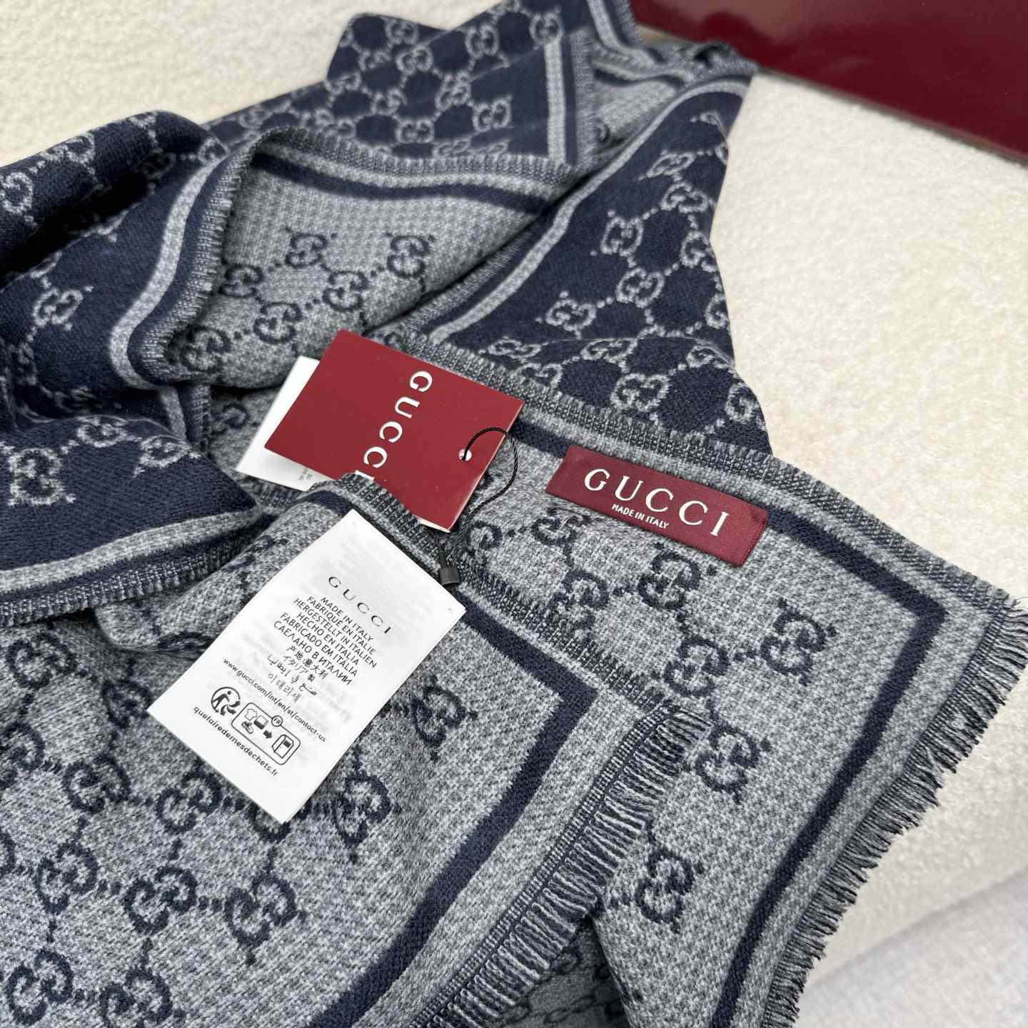 Gucci GG Wool Jacquard Scarf - EUR FASHION