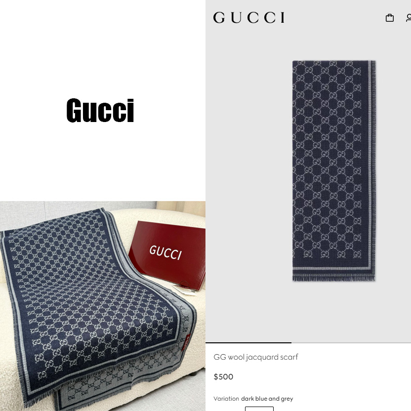 Gucci GG Wool Jacquard Scarf - EUR FASHION