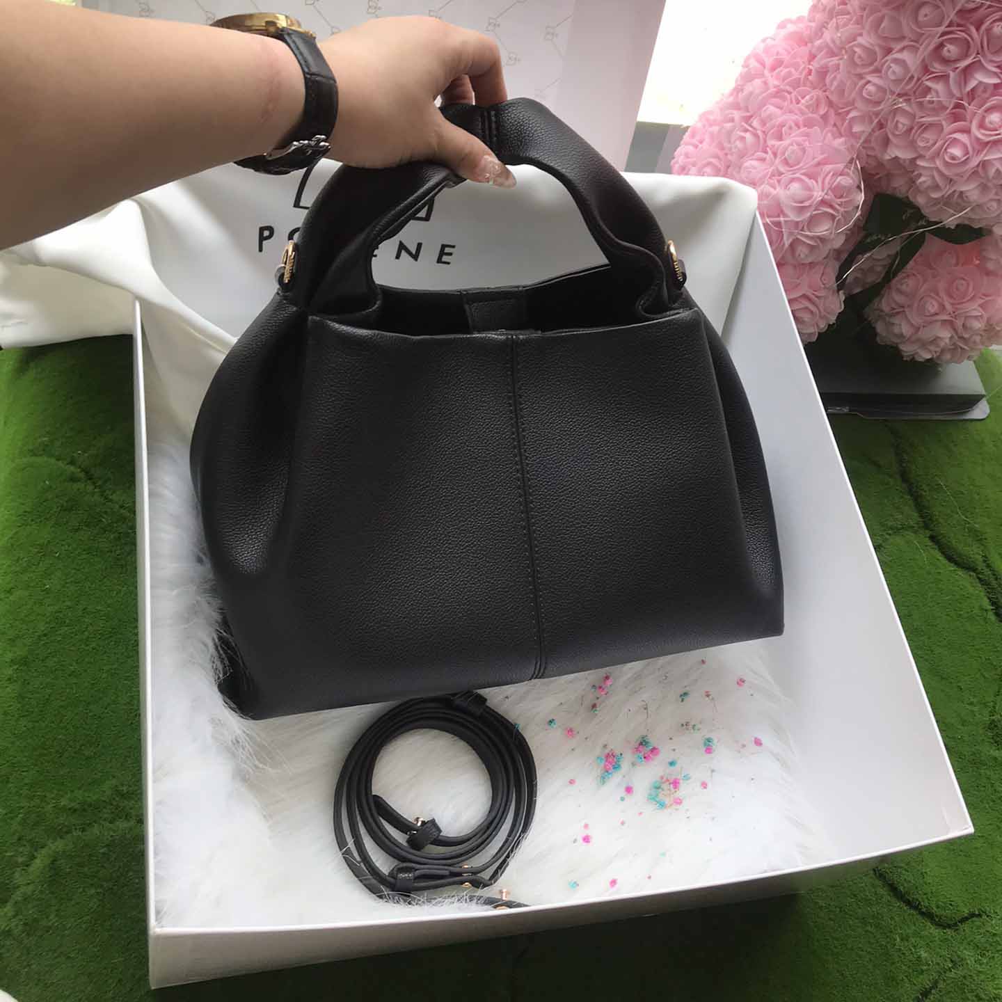 Polène Black Bag  32*16*19cm - EUR FASHION