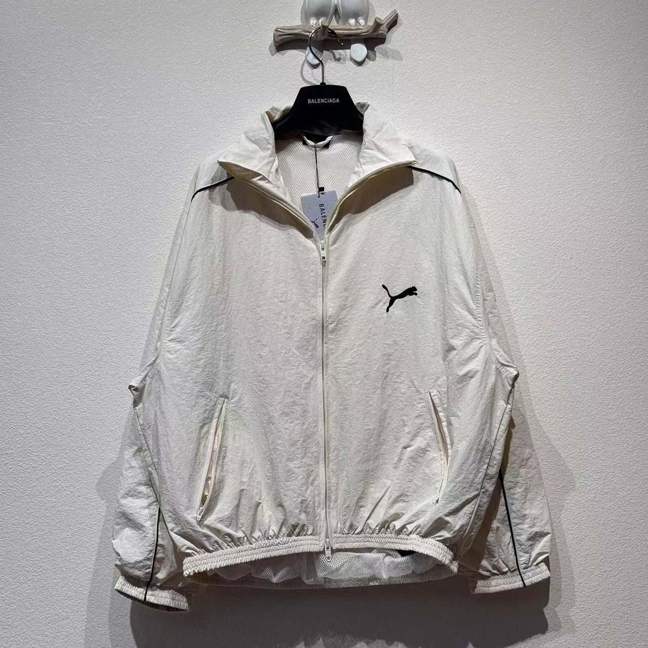 Balenciaga I PUMA Tracksuit Jacket In Cream Technical Fabric - EUR FASHION