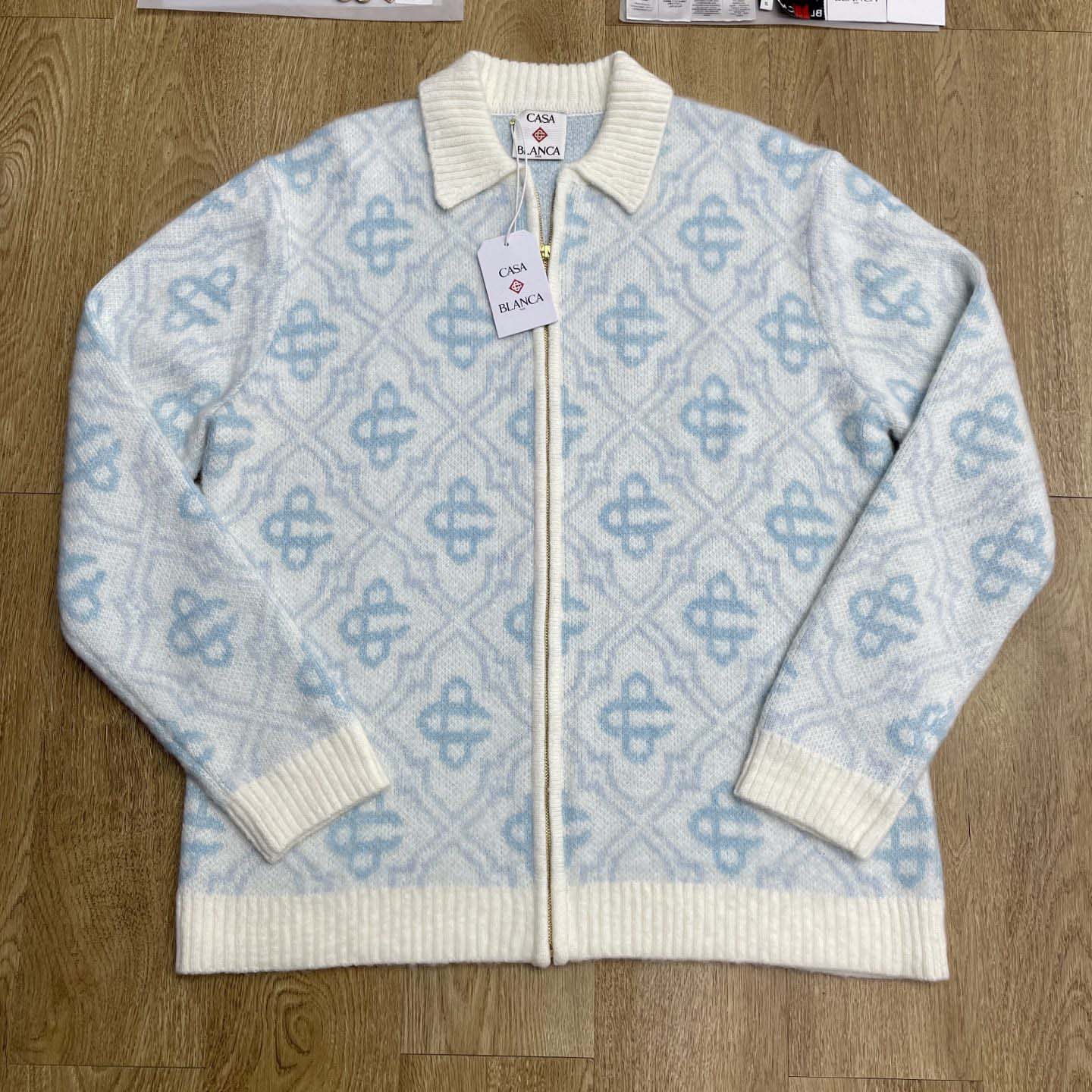 Casablanca Pattern Zip-up Cardigan   D0105 - EUR FASHION