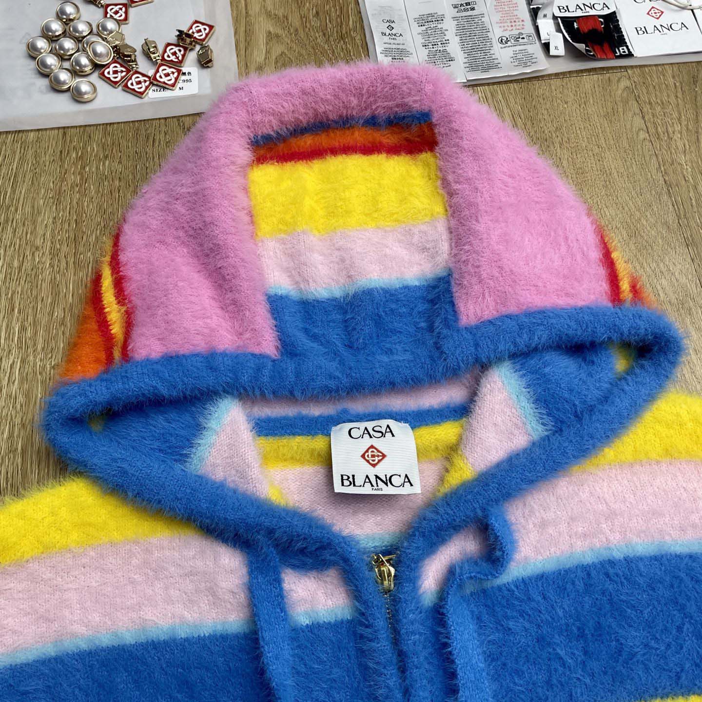 Casablanca Fluffy Oversized Hooded Sweatshirt   Z6021 - EUR FASHION