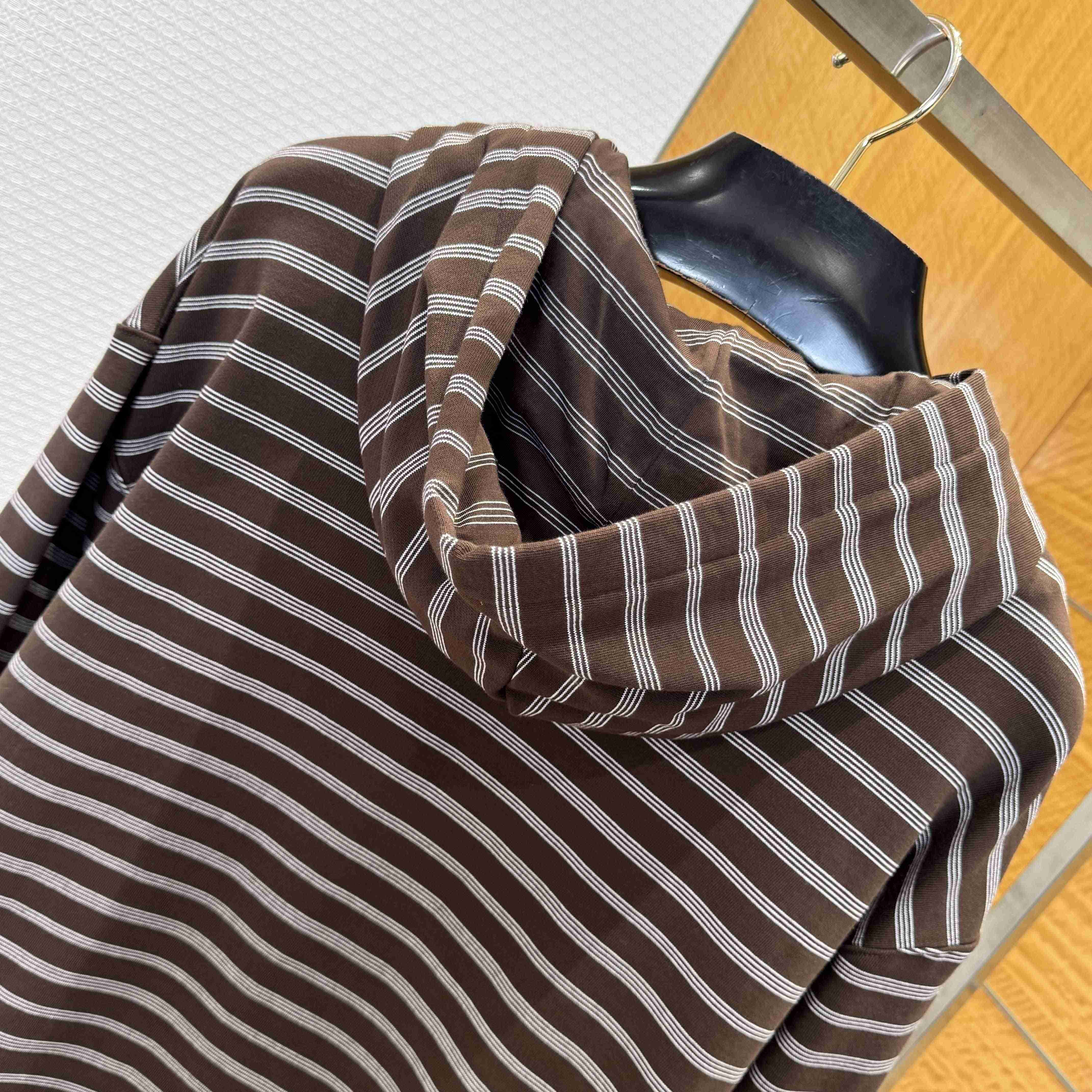 Miu Miu Striped Cotton Fleece Hoodie Jacket - EUR FASHION