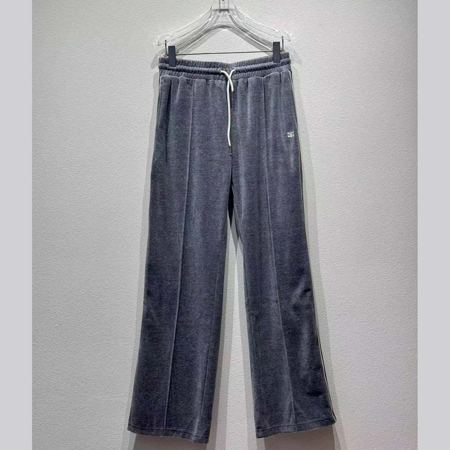 Celine Velvet Triomphe Track Pants - EUR FASHION