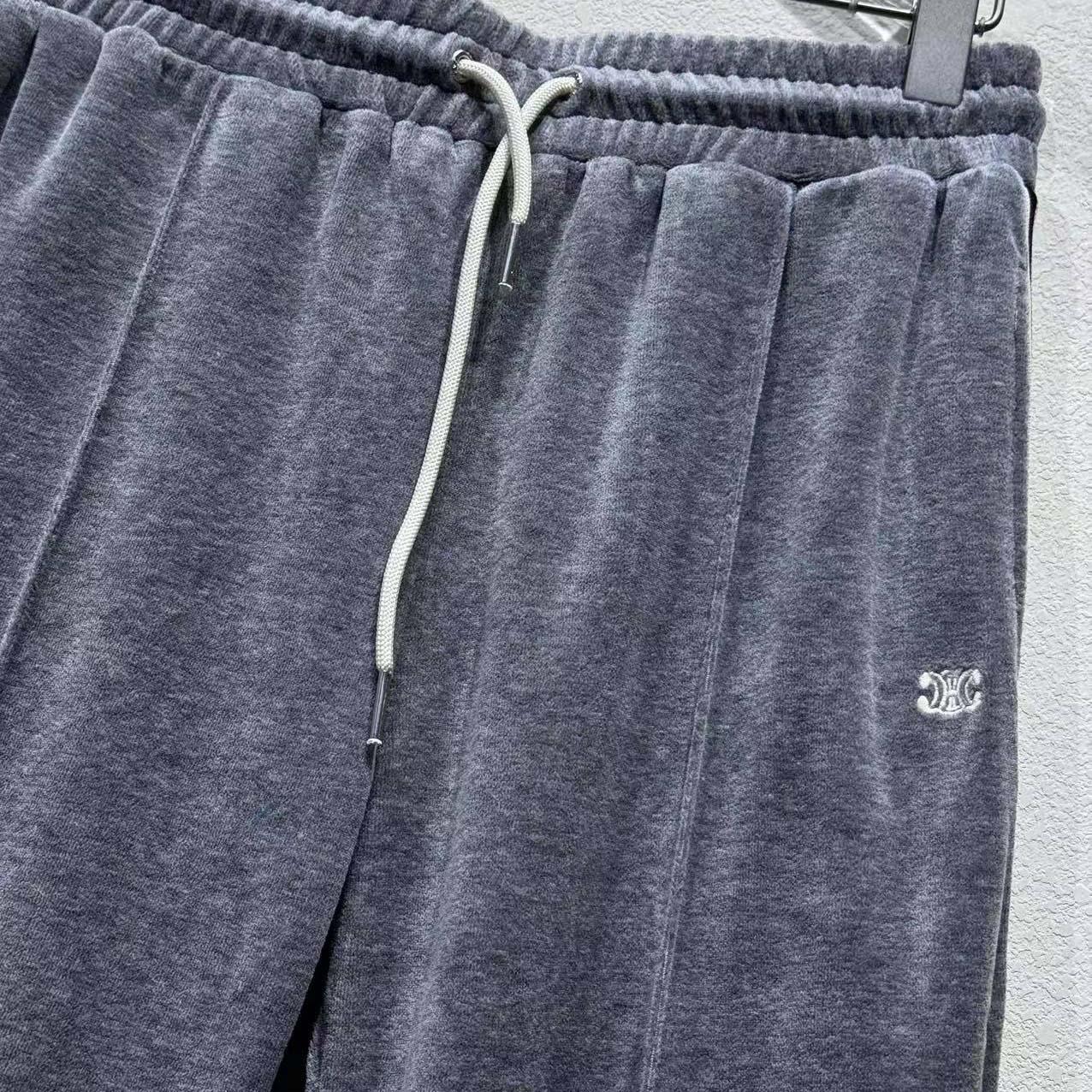 Celine Velvet Triomphe Track Pants - EUR FASHION